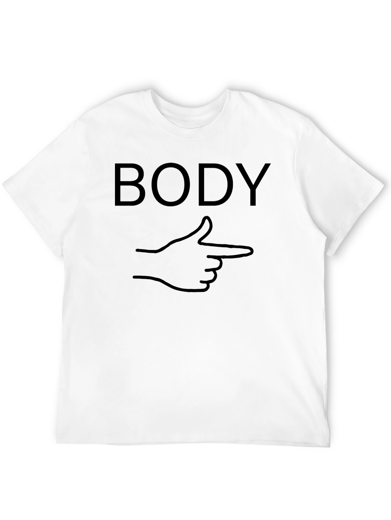 Body Pointing Hand Graphic Tee - Casual Comfort