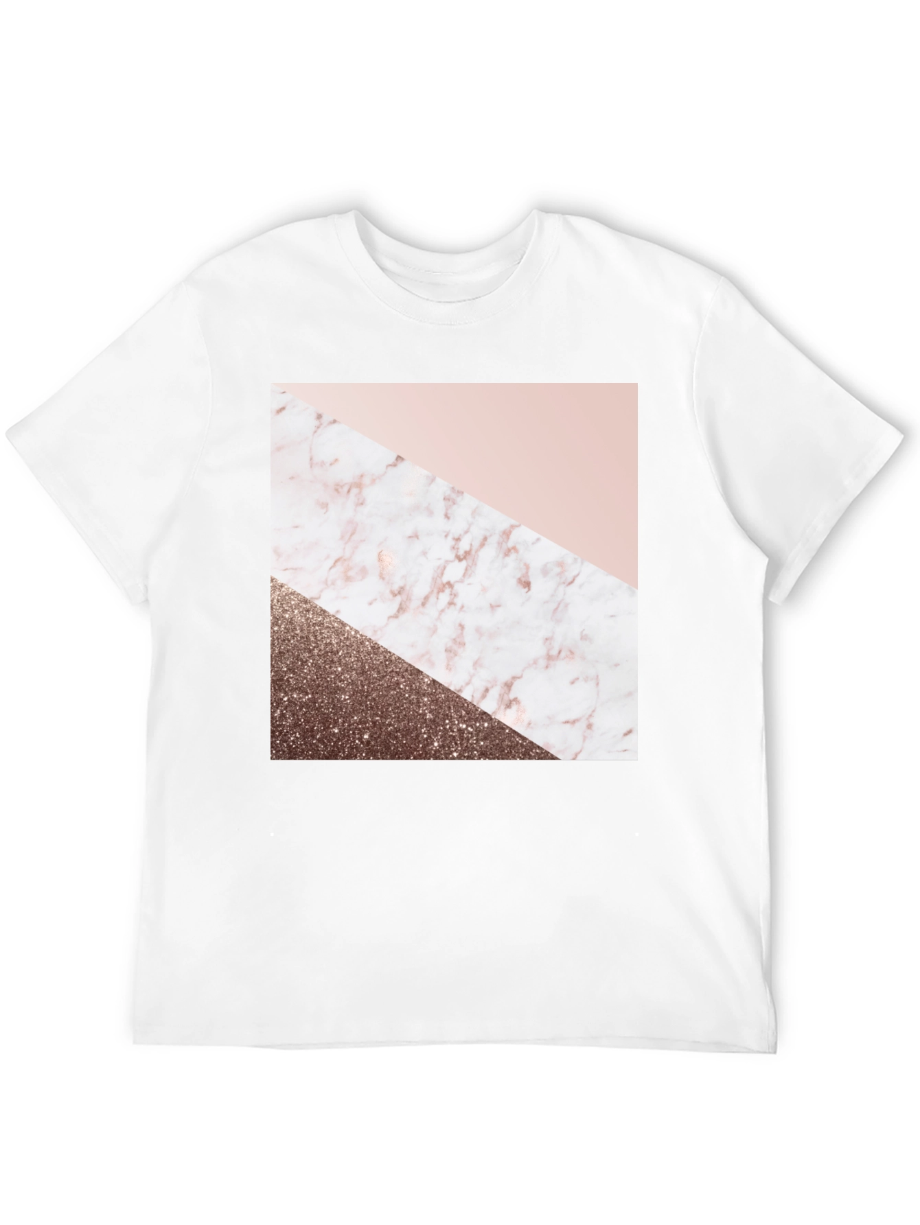 Geometric Marble & Glitter Print Tee