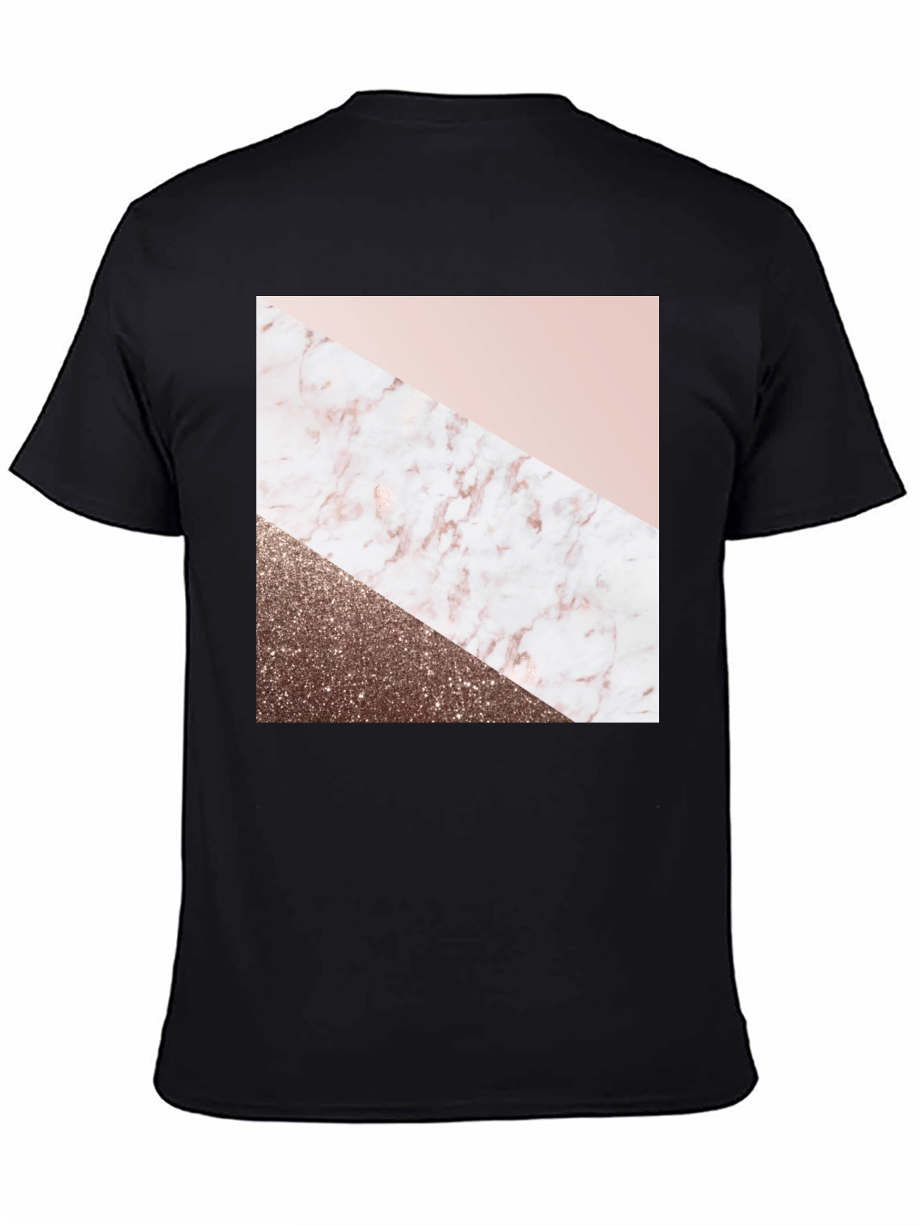 Geometric Marble & Glitter Print Tee