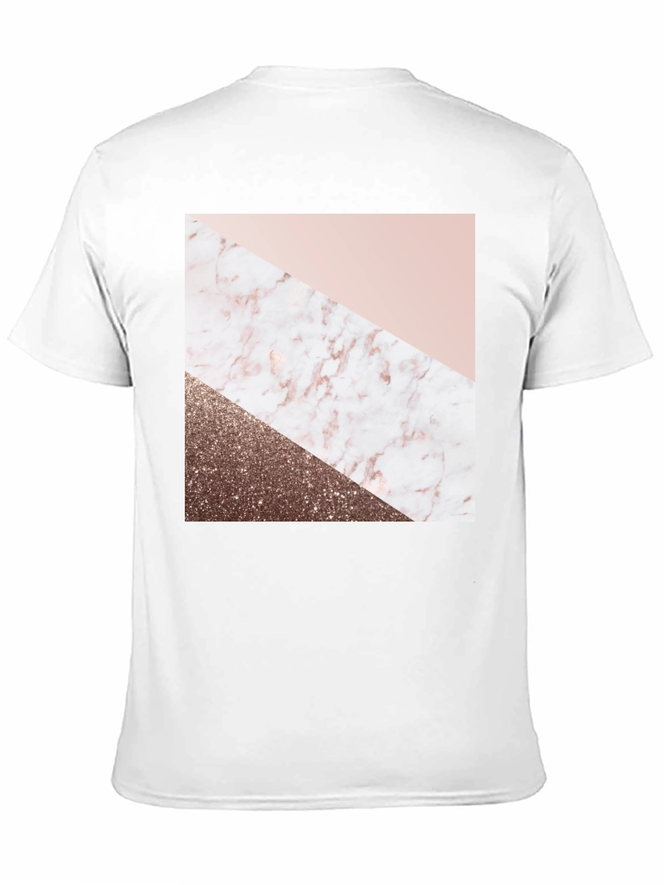Geometric Marble & Glitter Print Tee