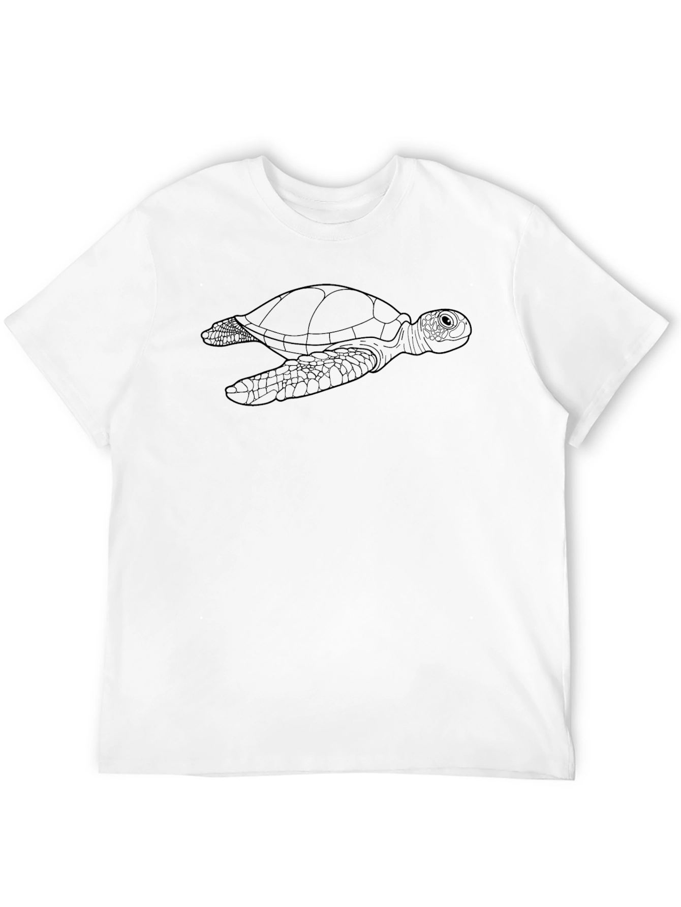 Sea Turtle Graphic Tee - Black Cotton Comfort