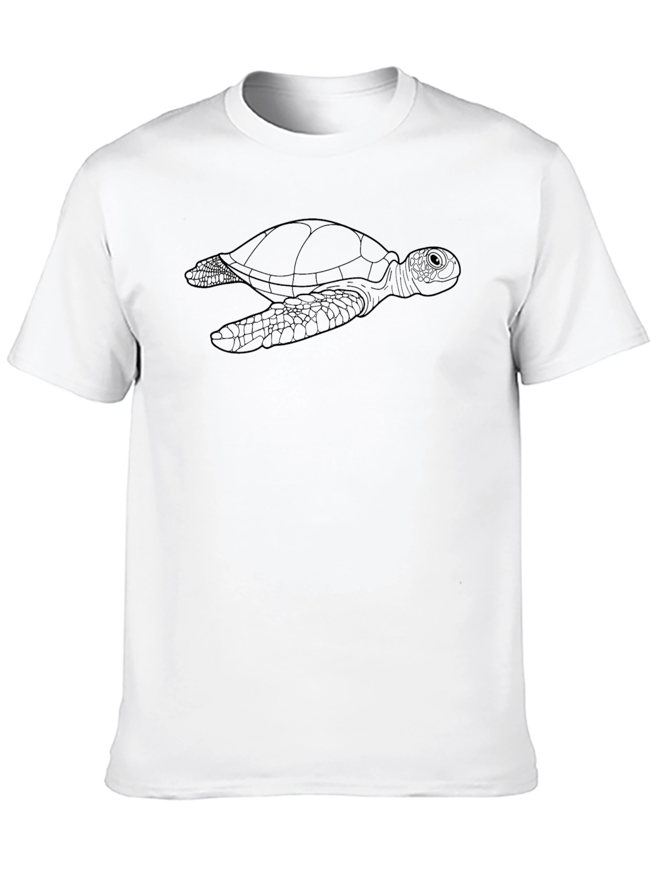 Sea Turtle Graphic Tee - Black Cotton Comfort
