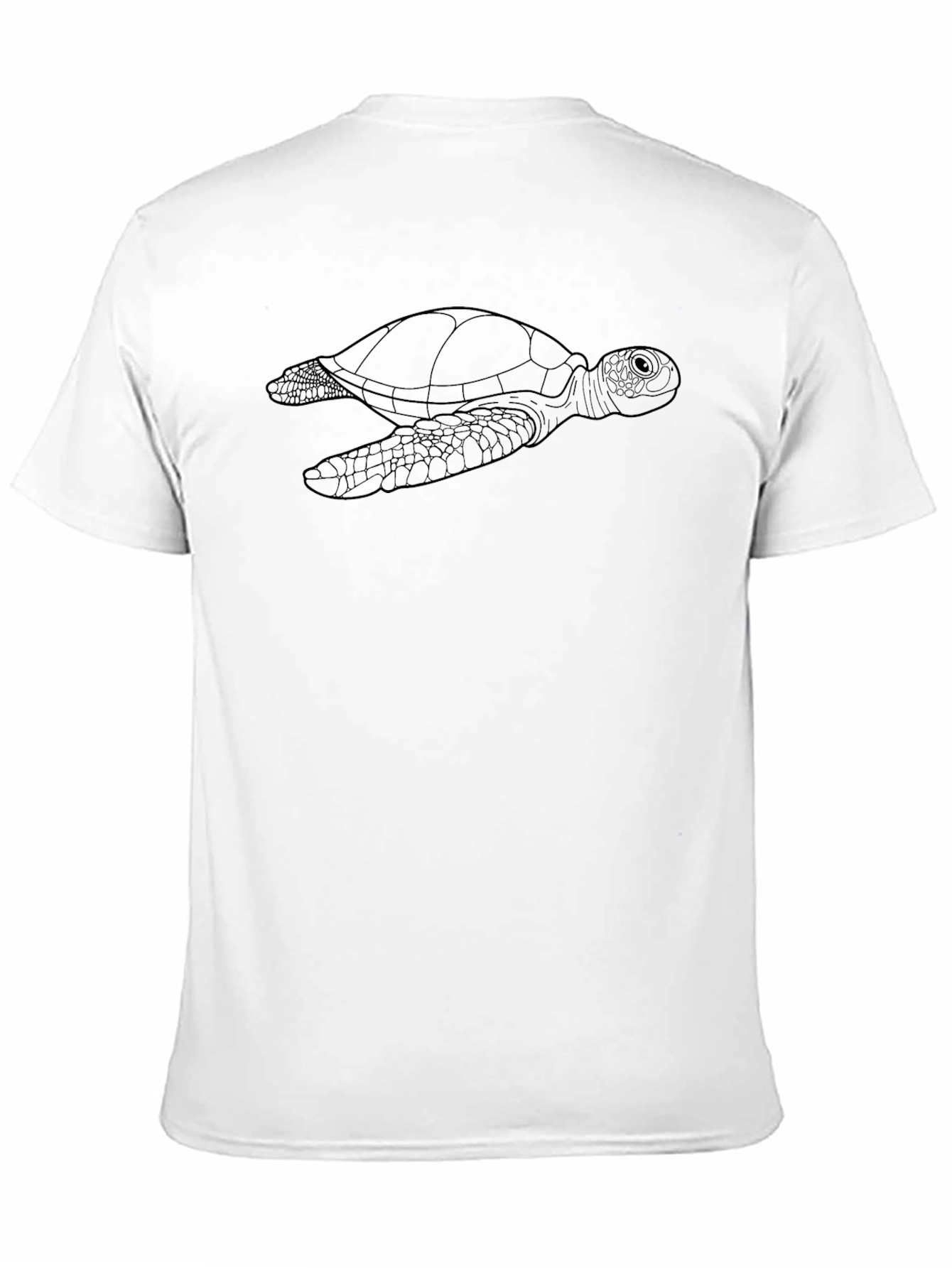 Sea Turtle Graphic Tee - Black Cotton Comfort