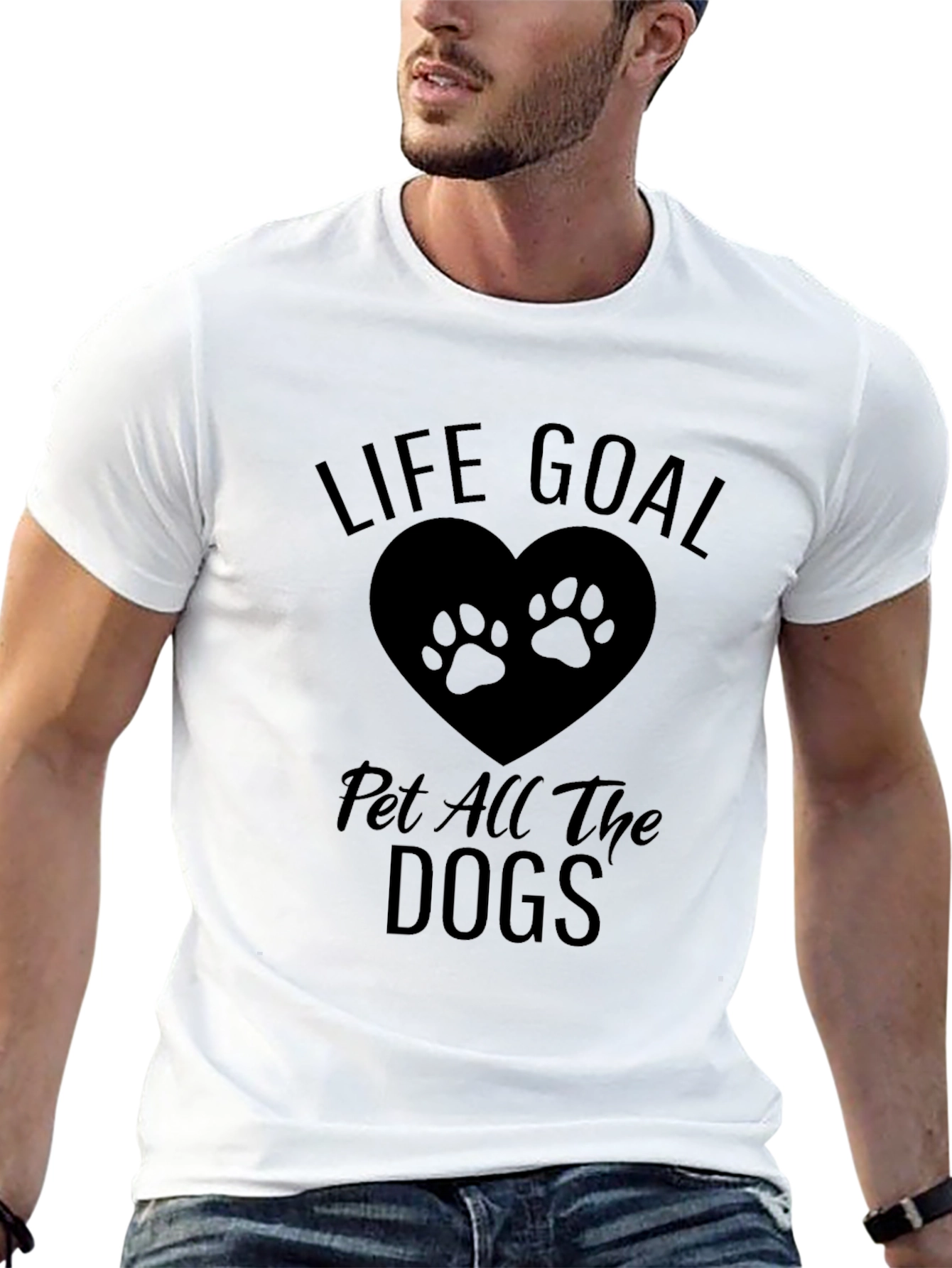 Life Goal Pet All The Dogs Black T-Shirt