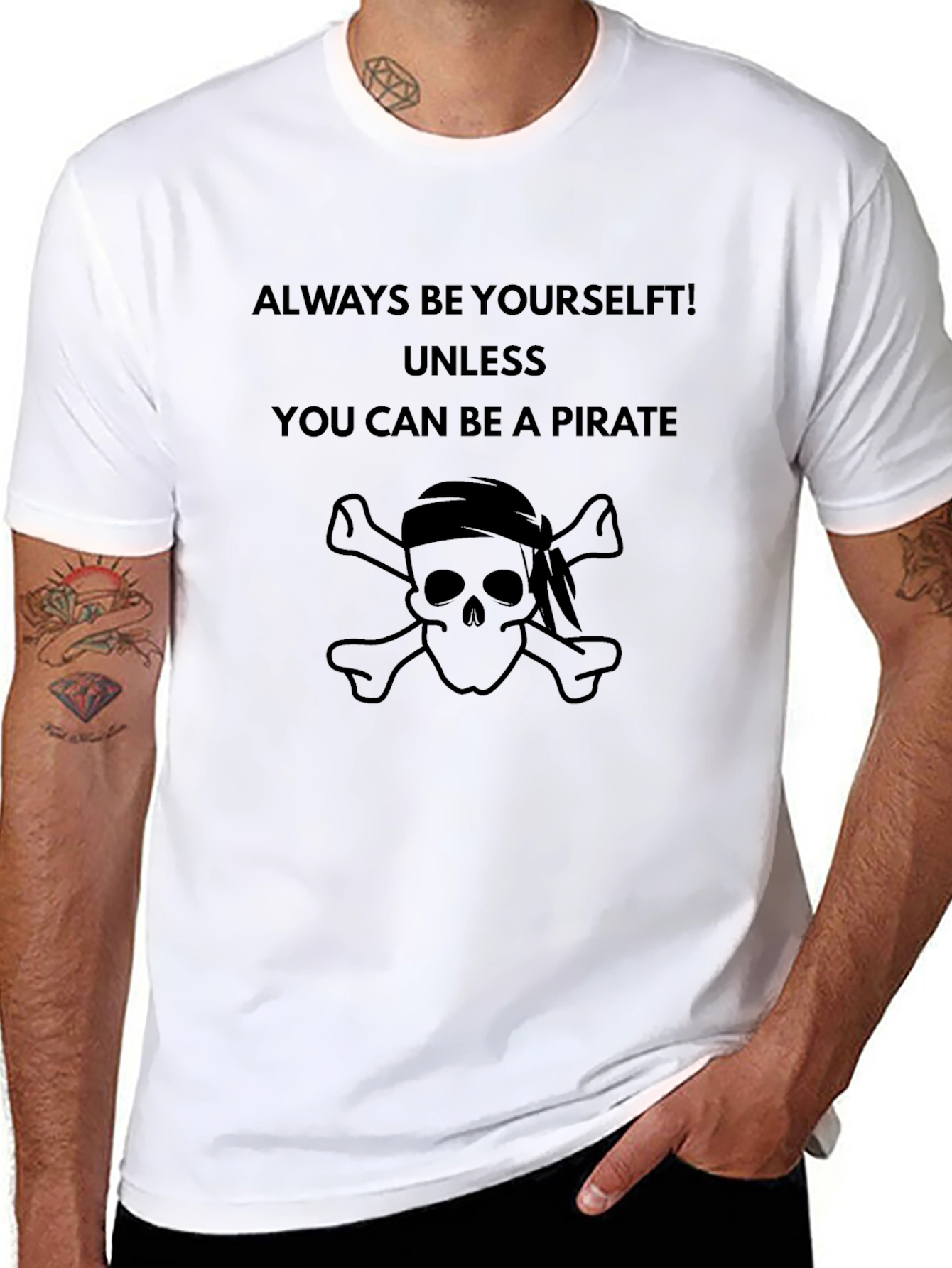 Always Be Yourself Unless Pirate Mens T-Shirt