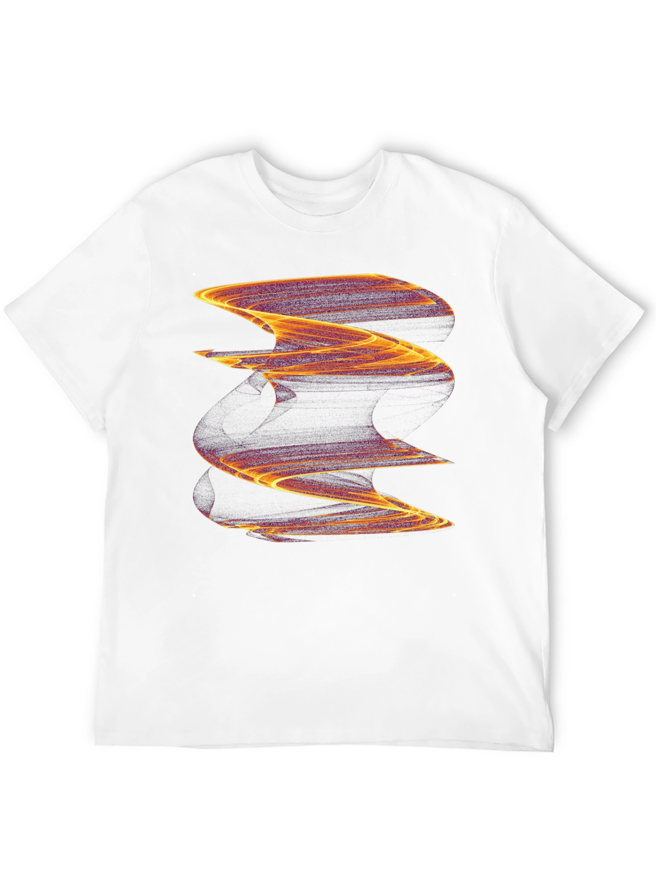 Abstract Wave Graphic Black Tee