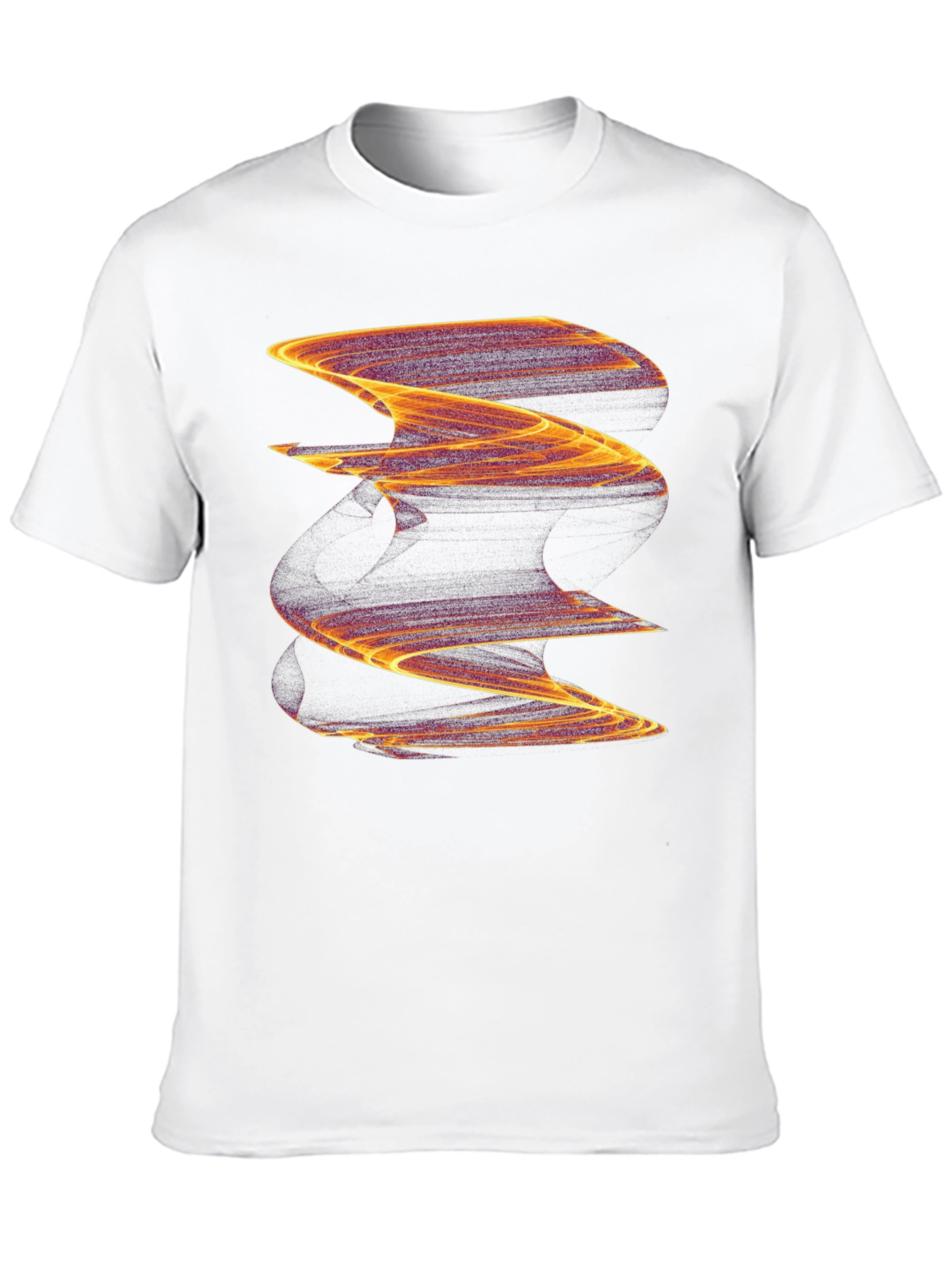 Abstract Wave Graphic Black Tee