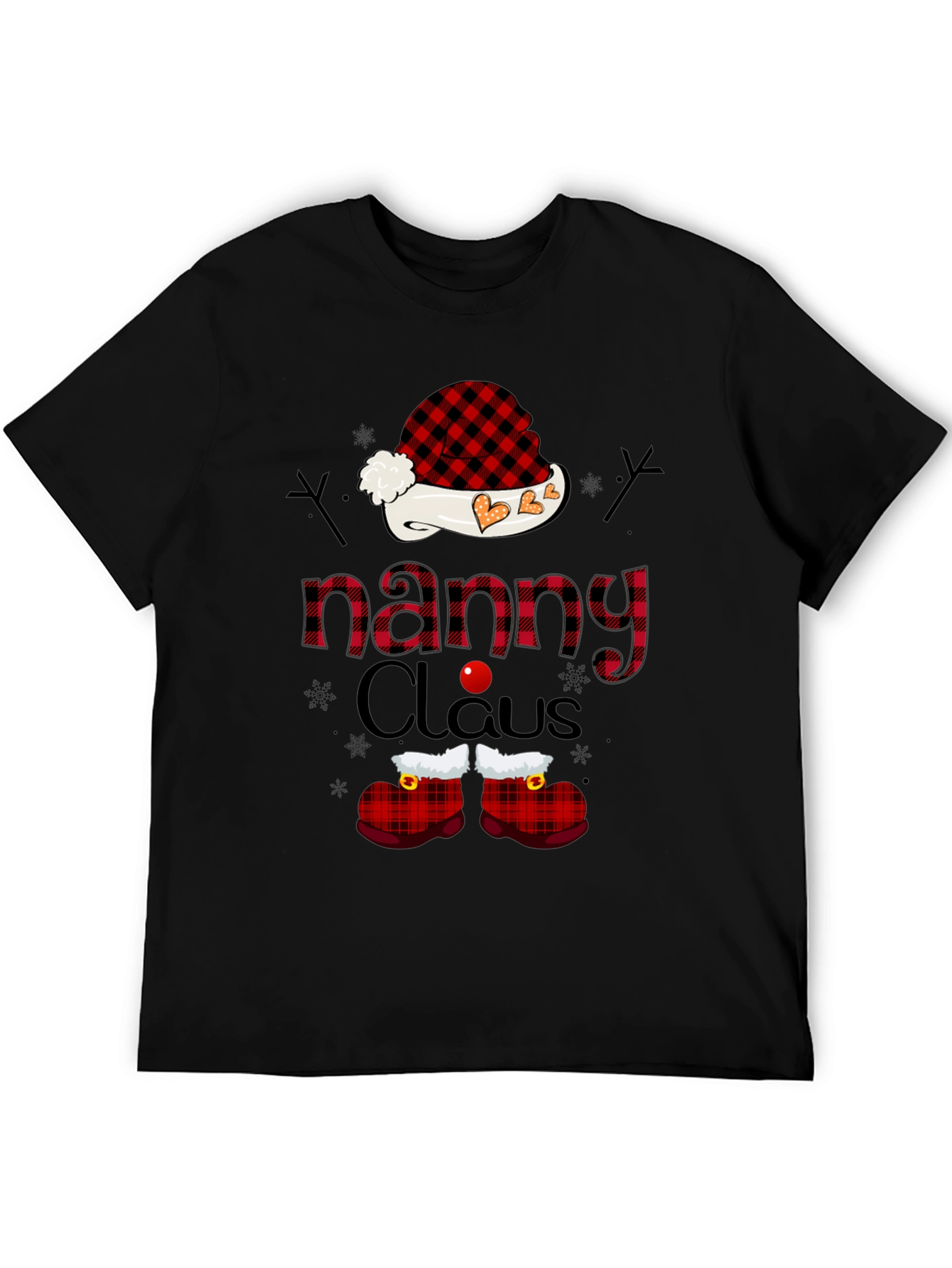 Nanny Claus Plaid Graphic Tee