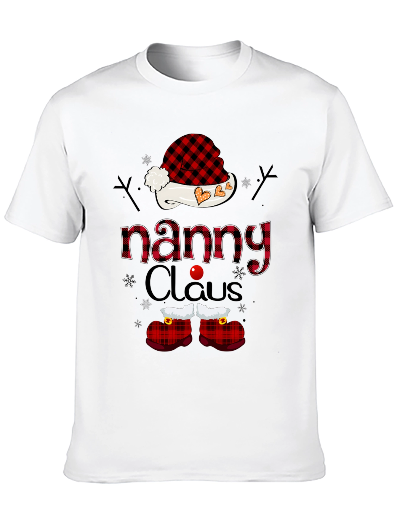 Nanny Claus Plaid Graphic Tee