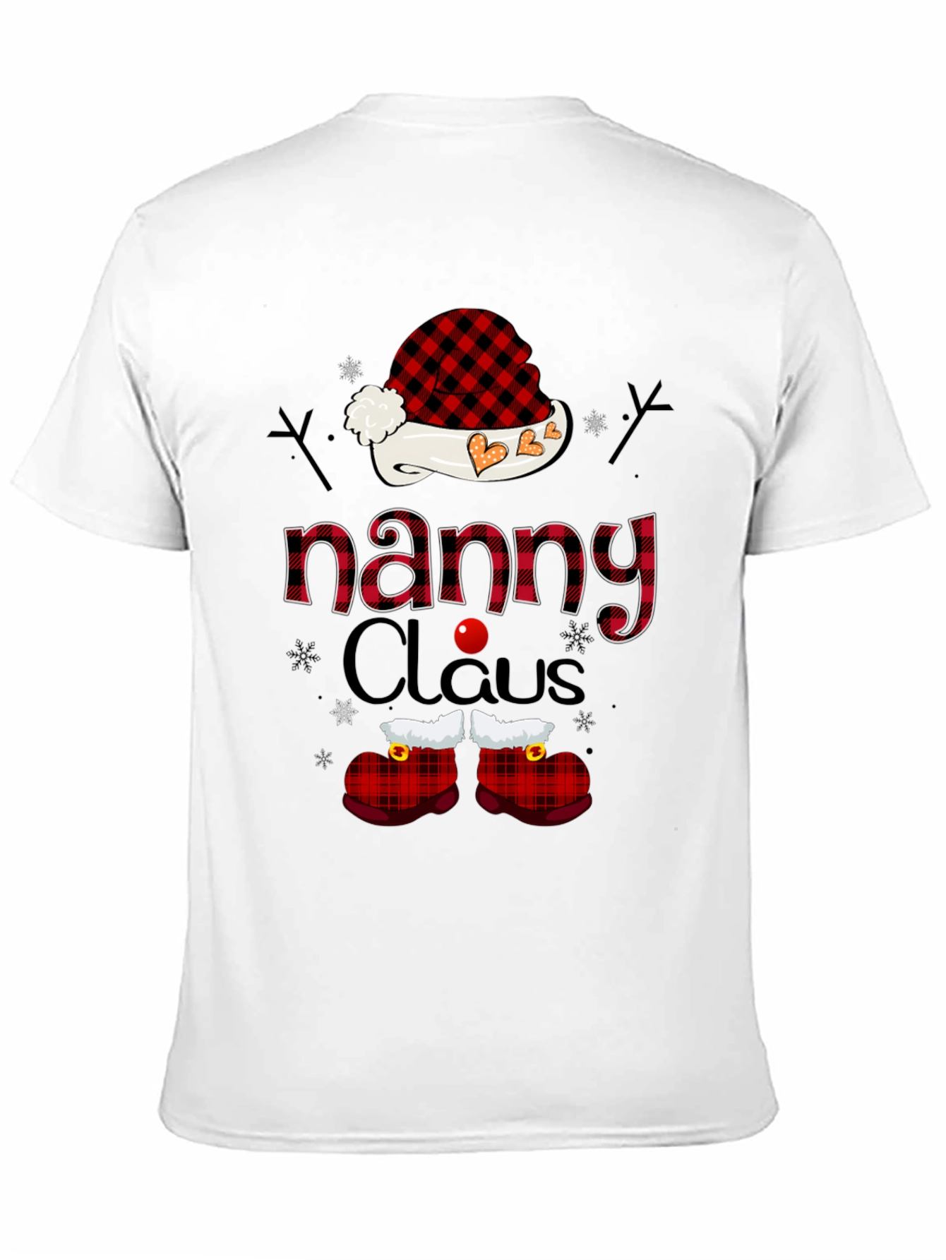 Nanny Claus Plaid Graphic Tee