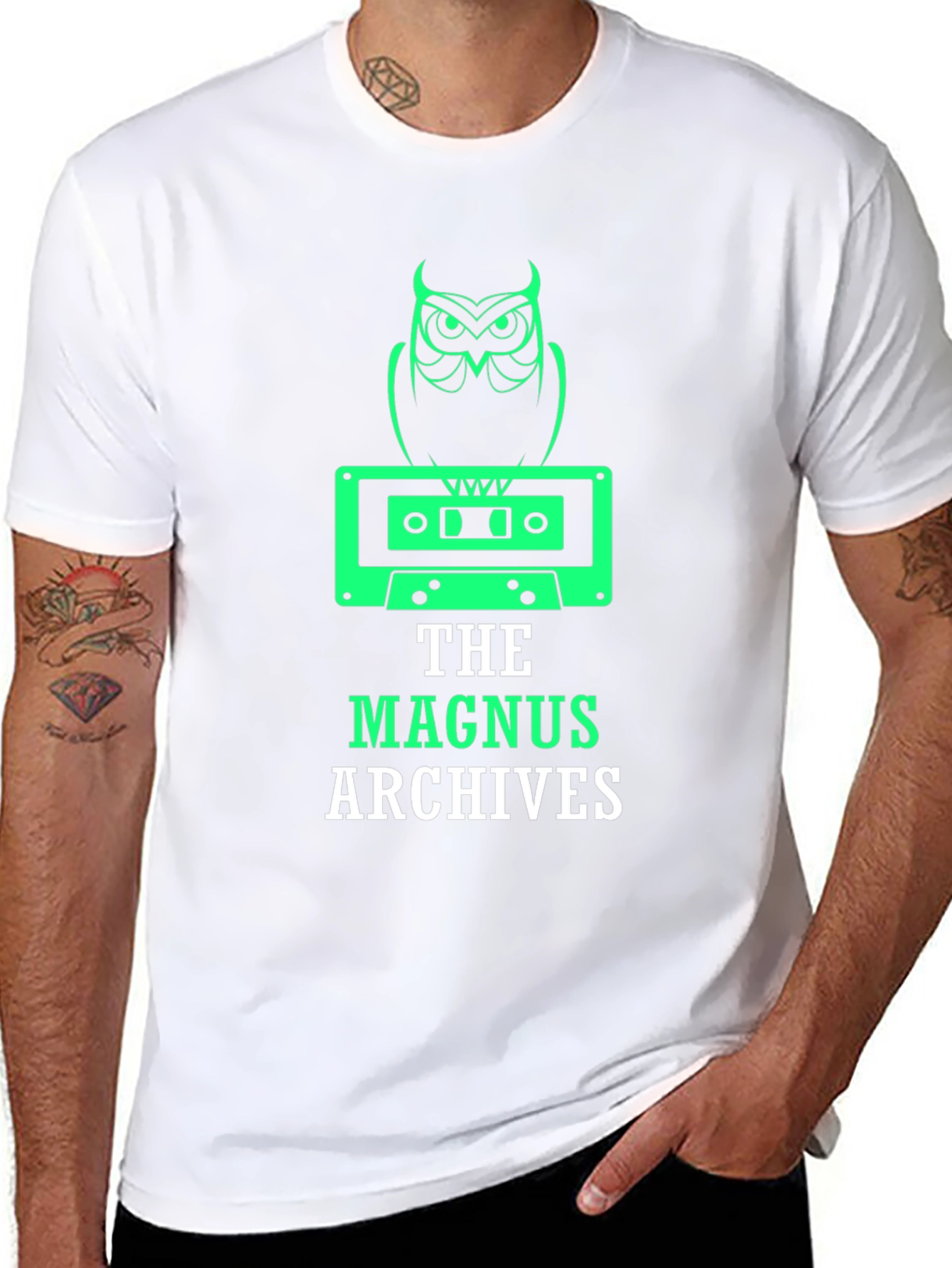 The Magnus Archives T-Shirt - Owl & Tape Design