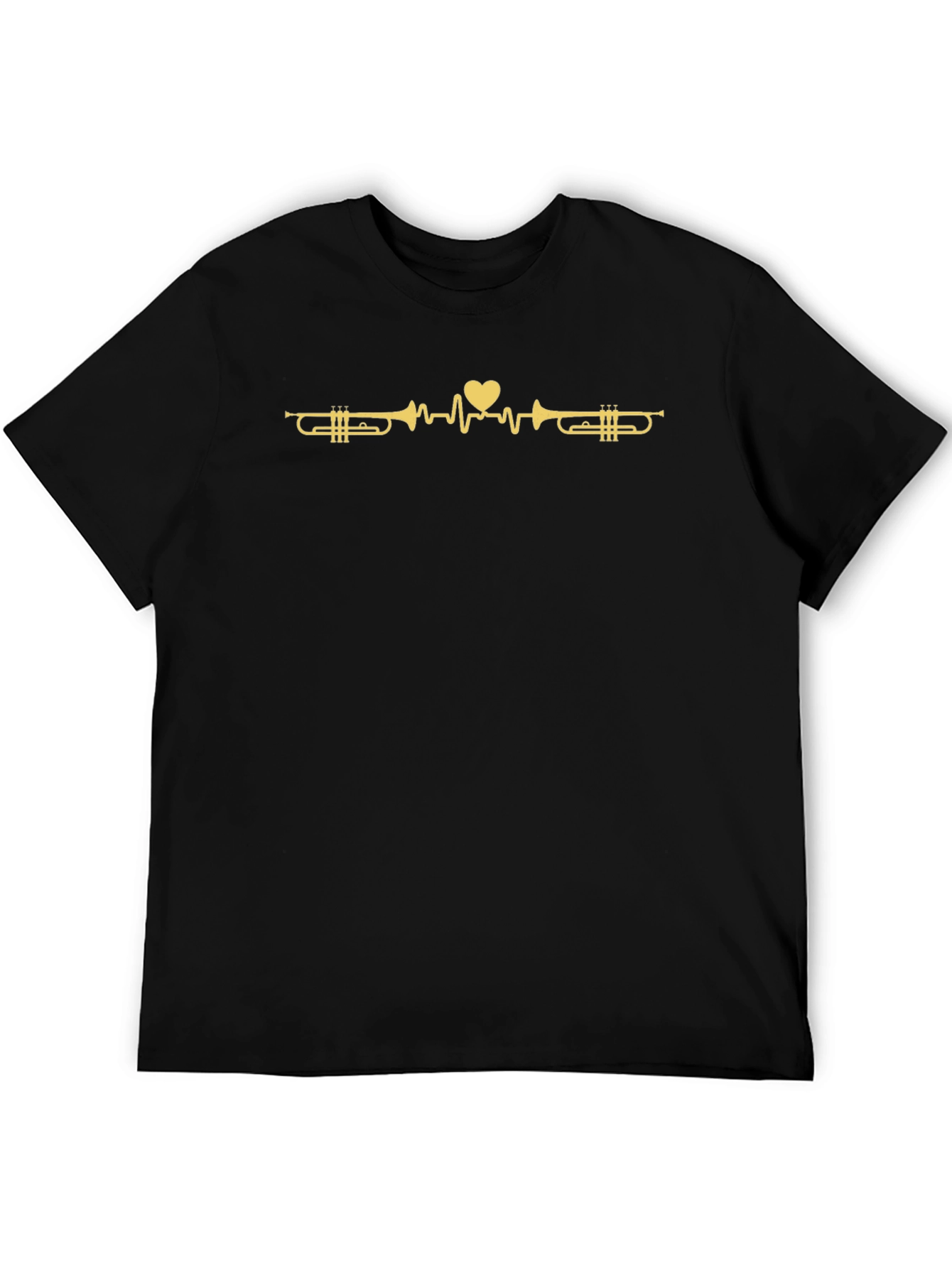 Trumpet Heartbeat T-Shirt - Music Lover Tee