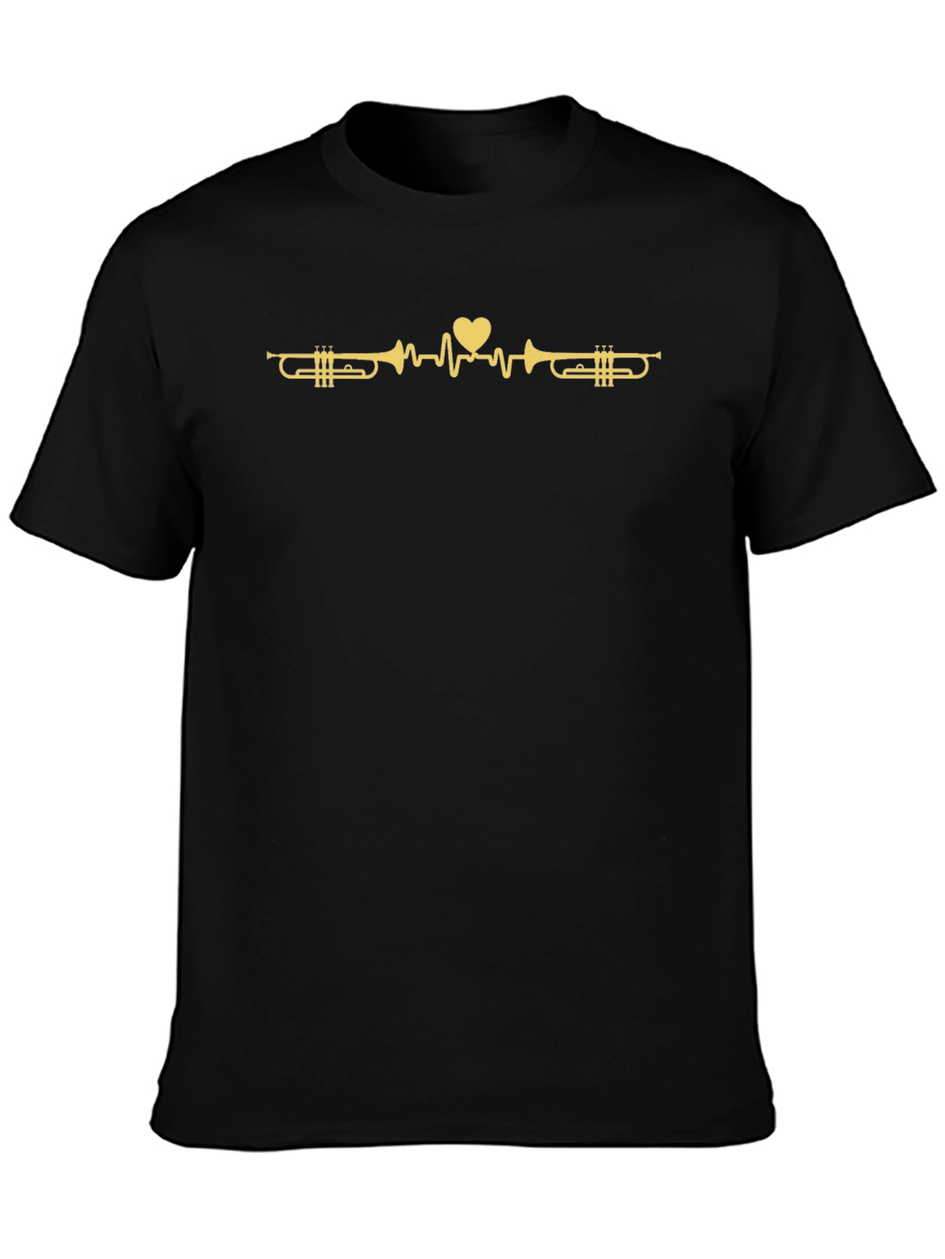 Trumpet Heartbeat T-Shirt - Music Lover Tee