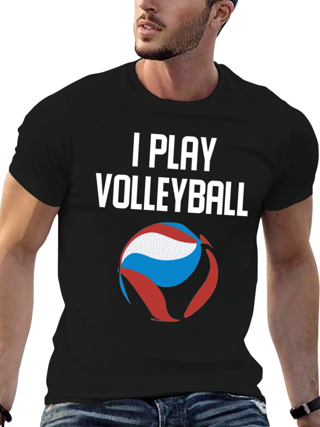 I Play Volleyball Graphic Tee - Sporty Casual