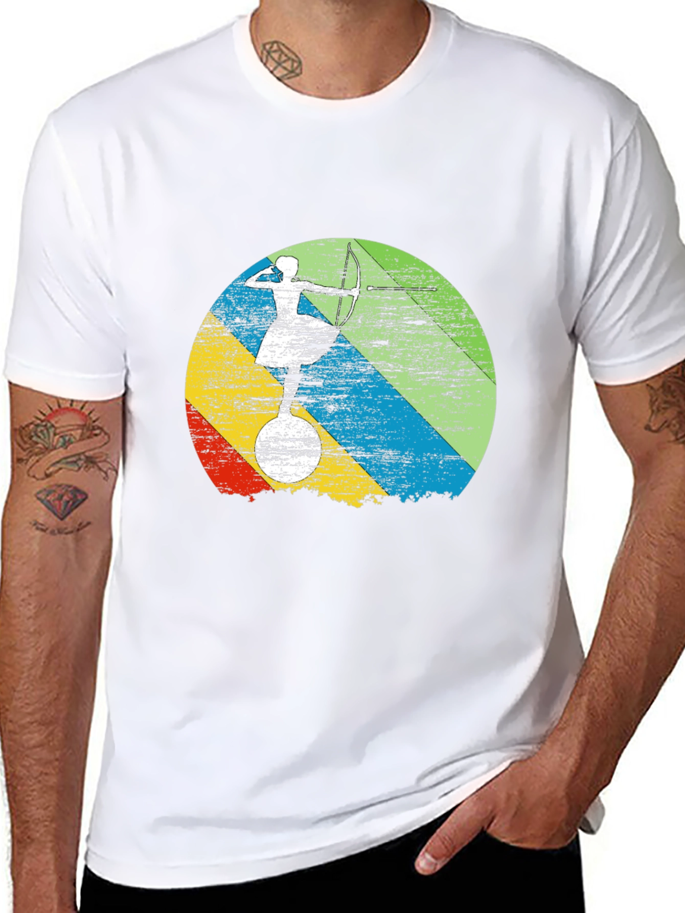 Archery Target Graphic T-Shirt - Cool Retro Design