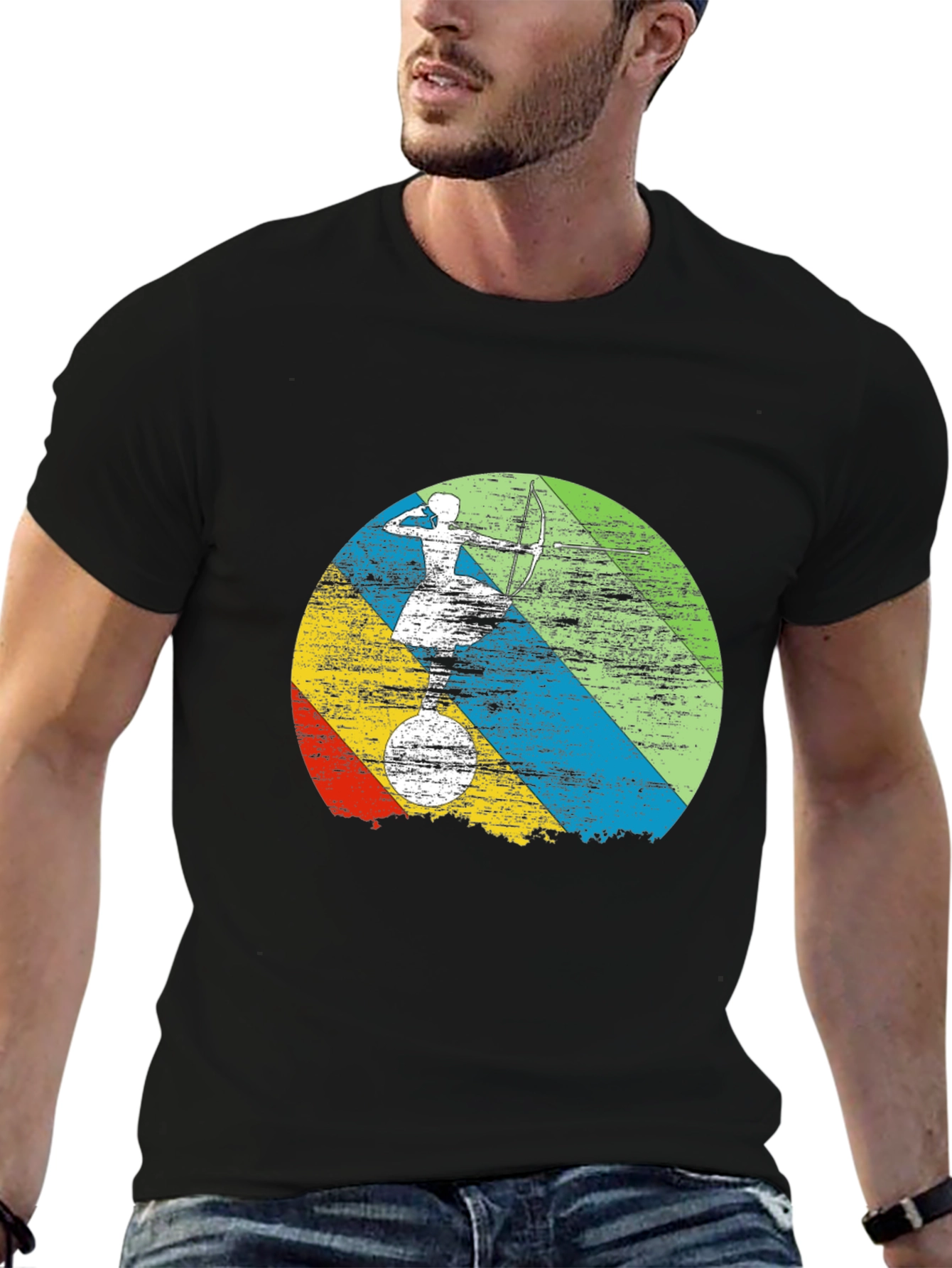 Archery Target Graphic T-Shirt - Cool Retro Design