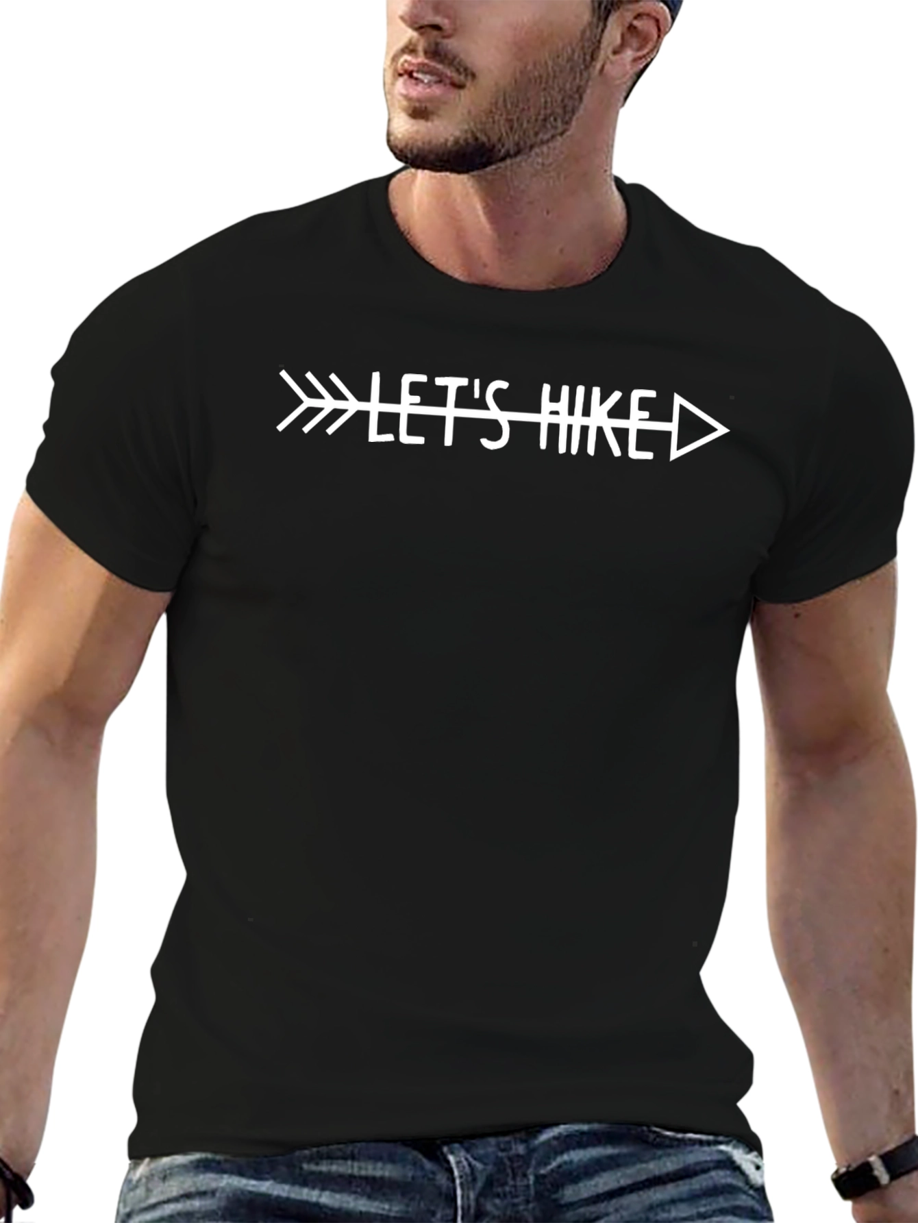 Lets Hike Arrow T-Shirt - Black Tee