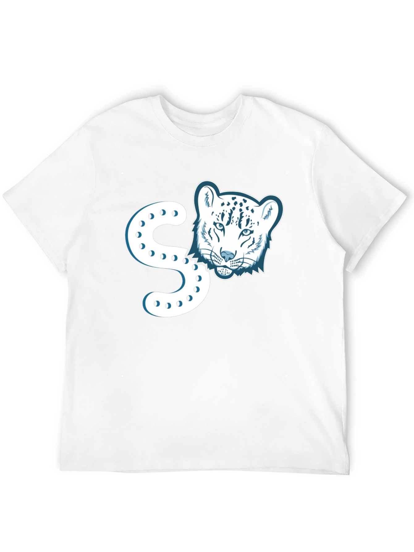 Stylish Black T-Shirt with Leopard Print