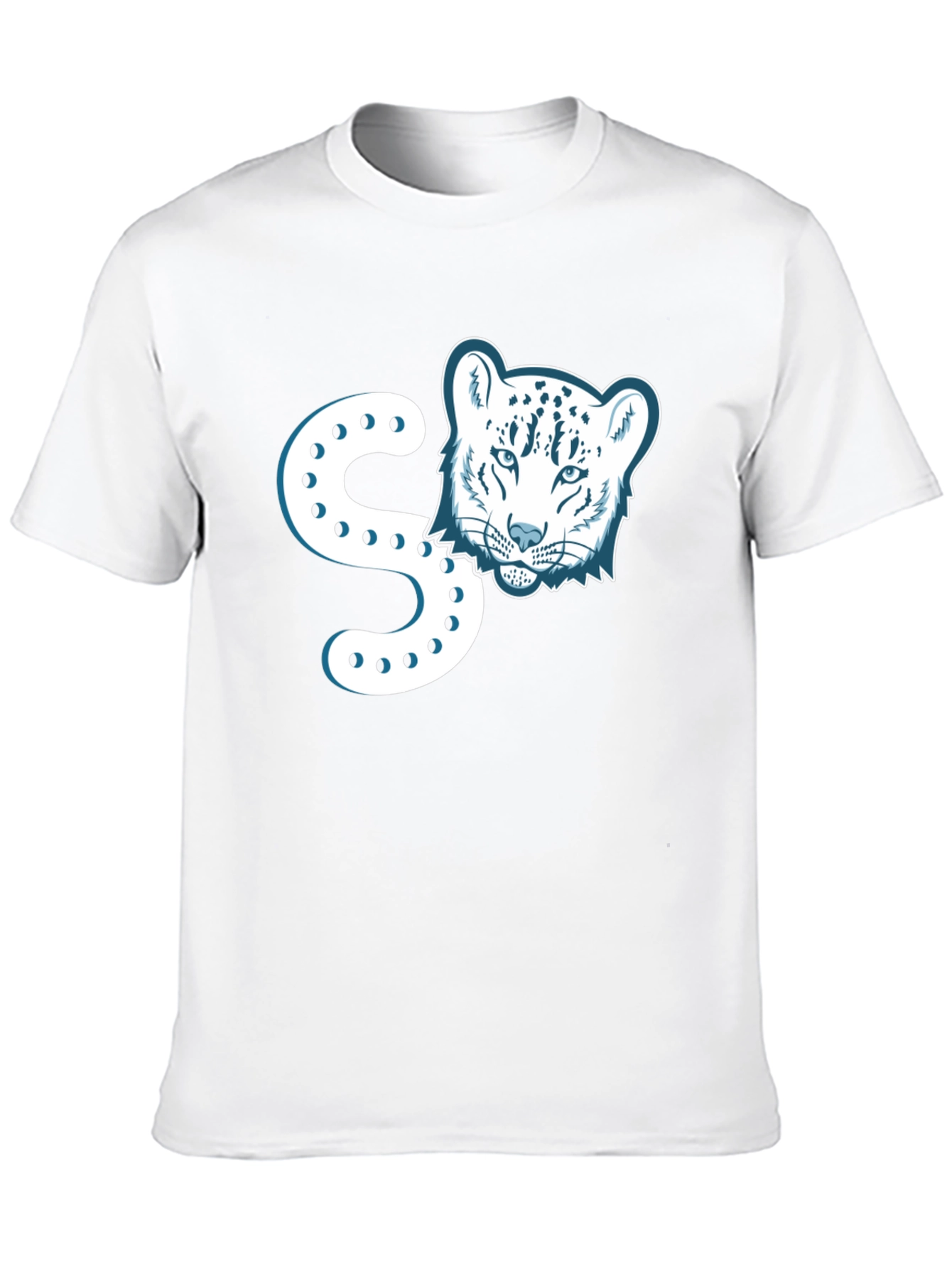 Stylish Black T-Shirt with Leopard Print