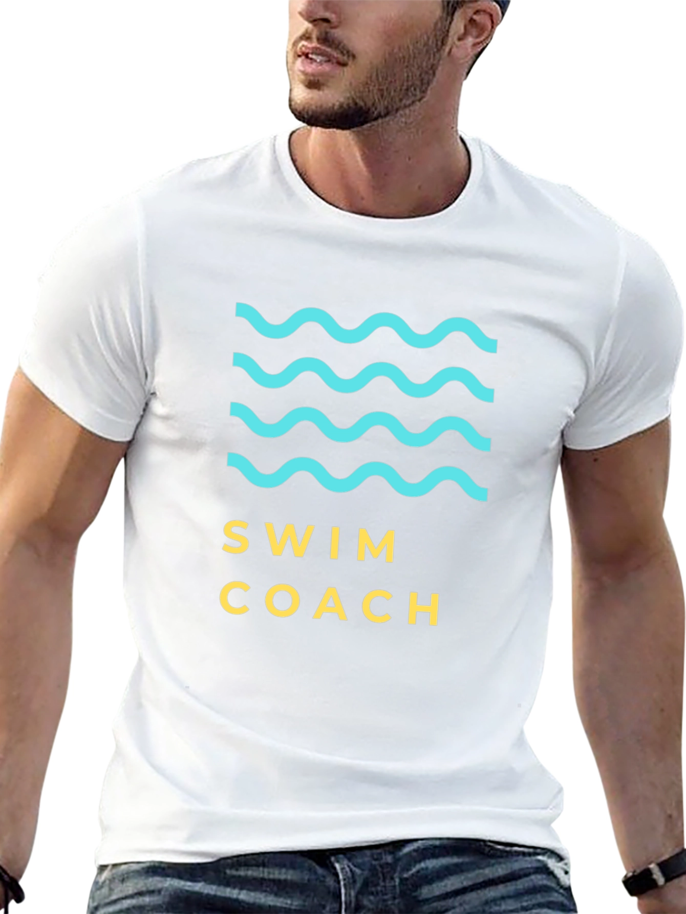 Swim Coach Graphic Tee - Stylish & Comfortable