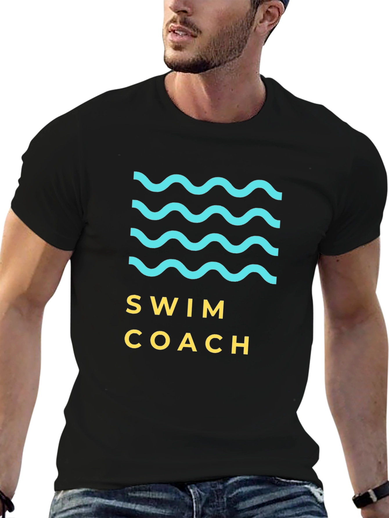 Swim Coach Graphic Tee - Stylish & Comfortable