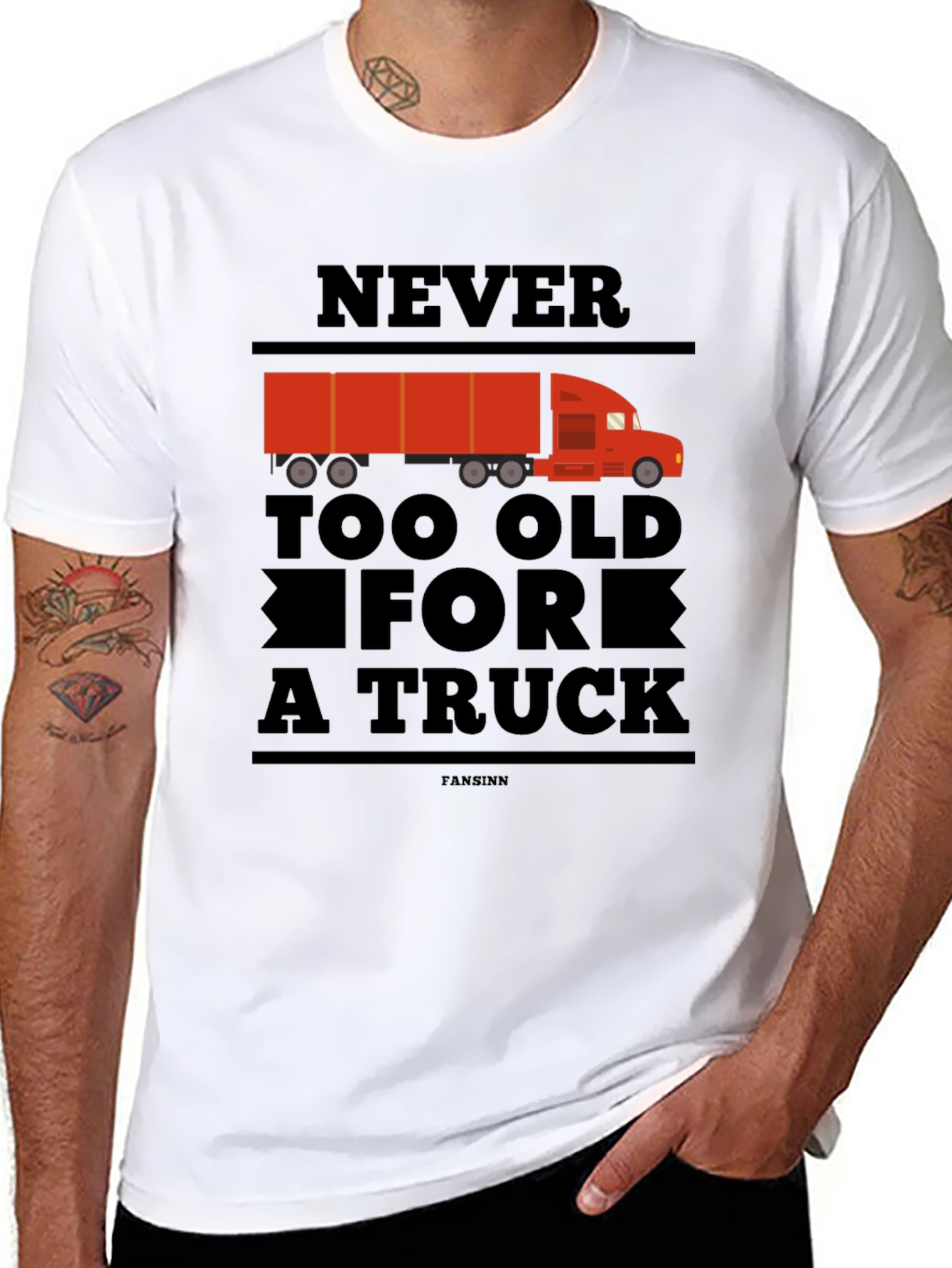 Never Too Old For A Truck Black T-Shirt
