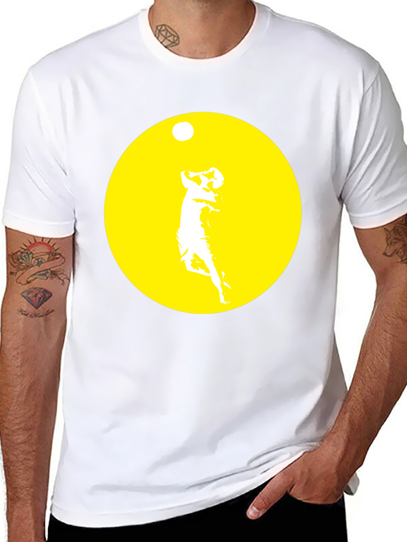 Graphic Tee: Golfer Silhouette on Black