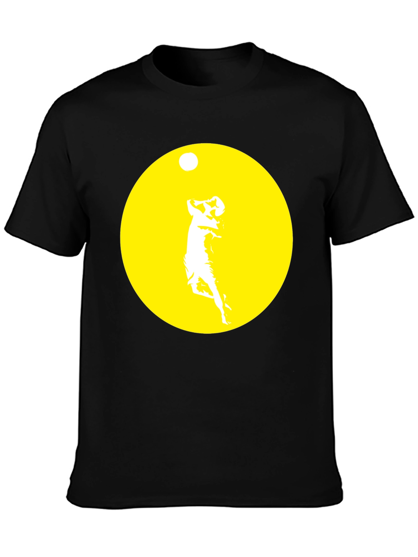 Graphic Tee: Golfer Silhouette on Black