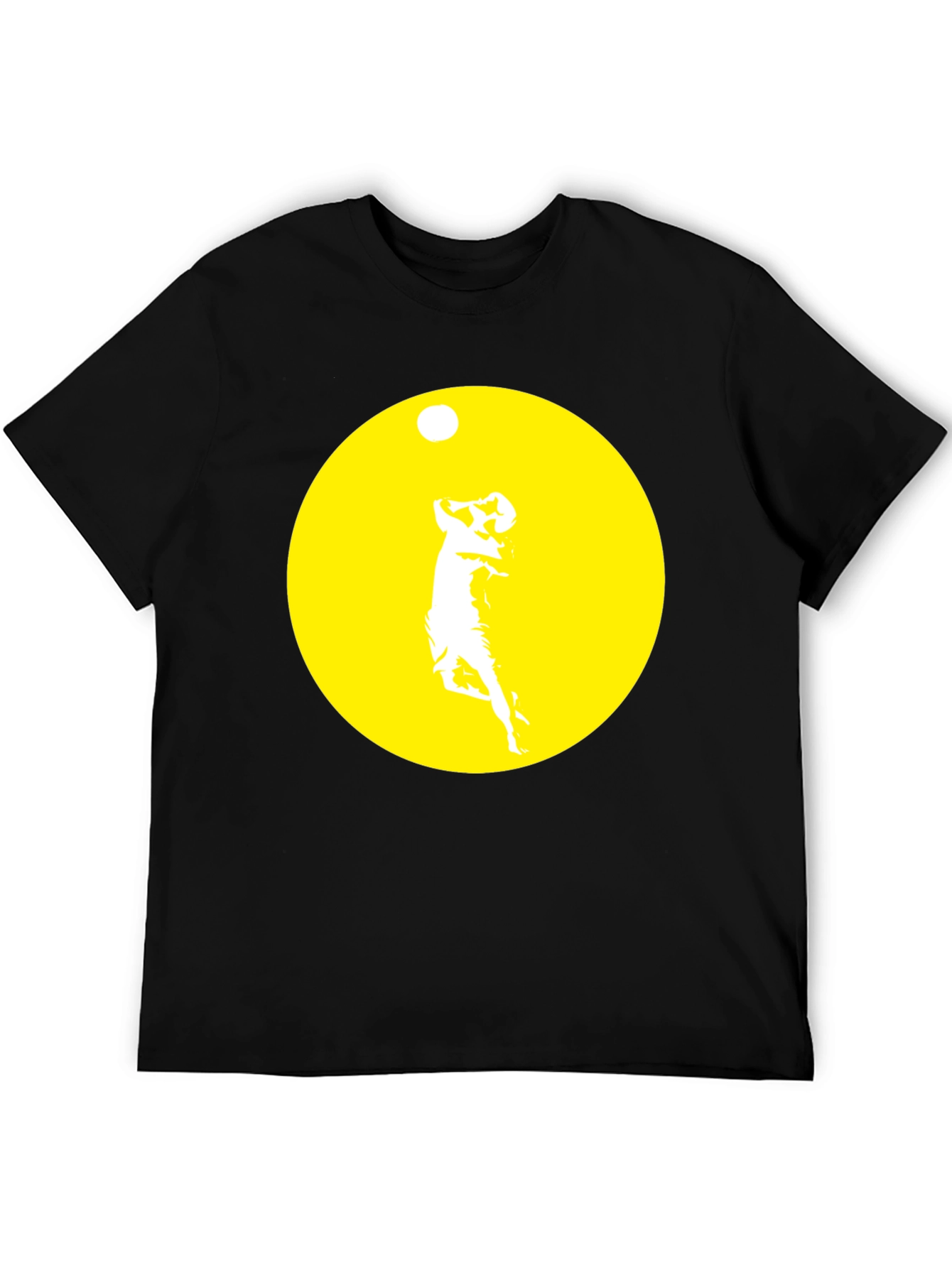Graphic Tee: Golfer Silhouette on Black