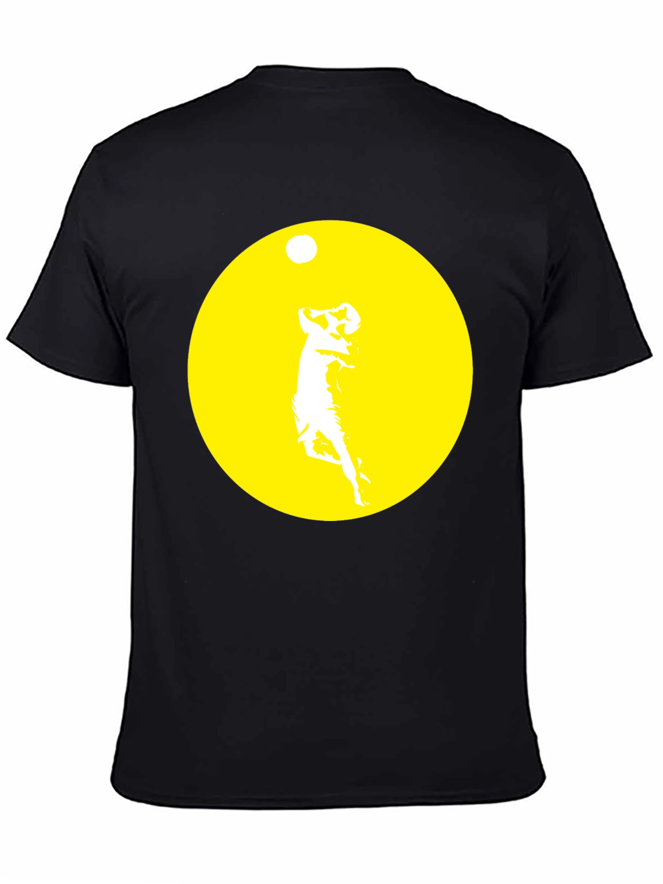 Graphic Tee: Golfer Silhouette on Black