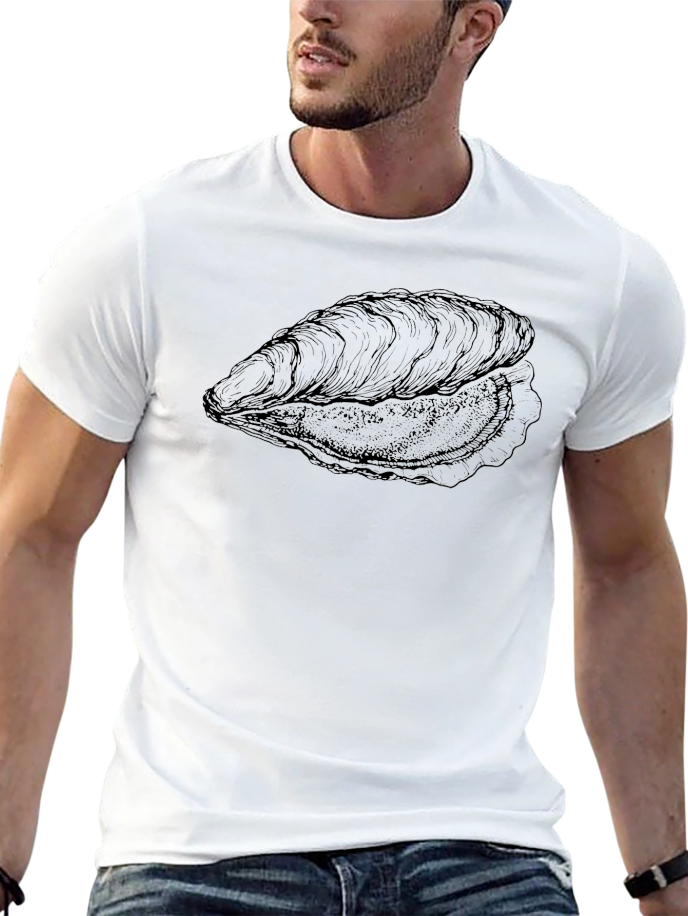 Oyster Graphic Tee - Casual Comfort
