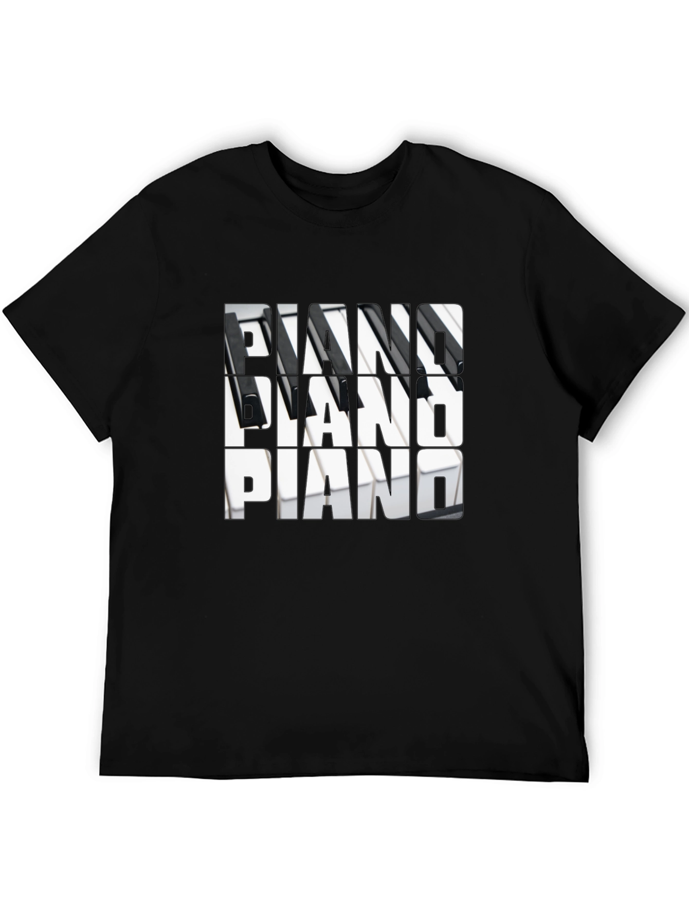 Piano Keys T-Shirt - Musical Notes Tee