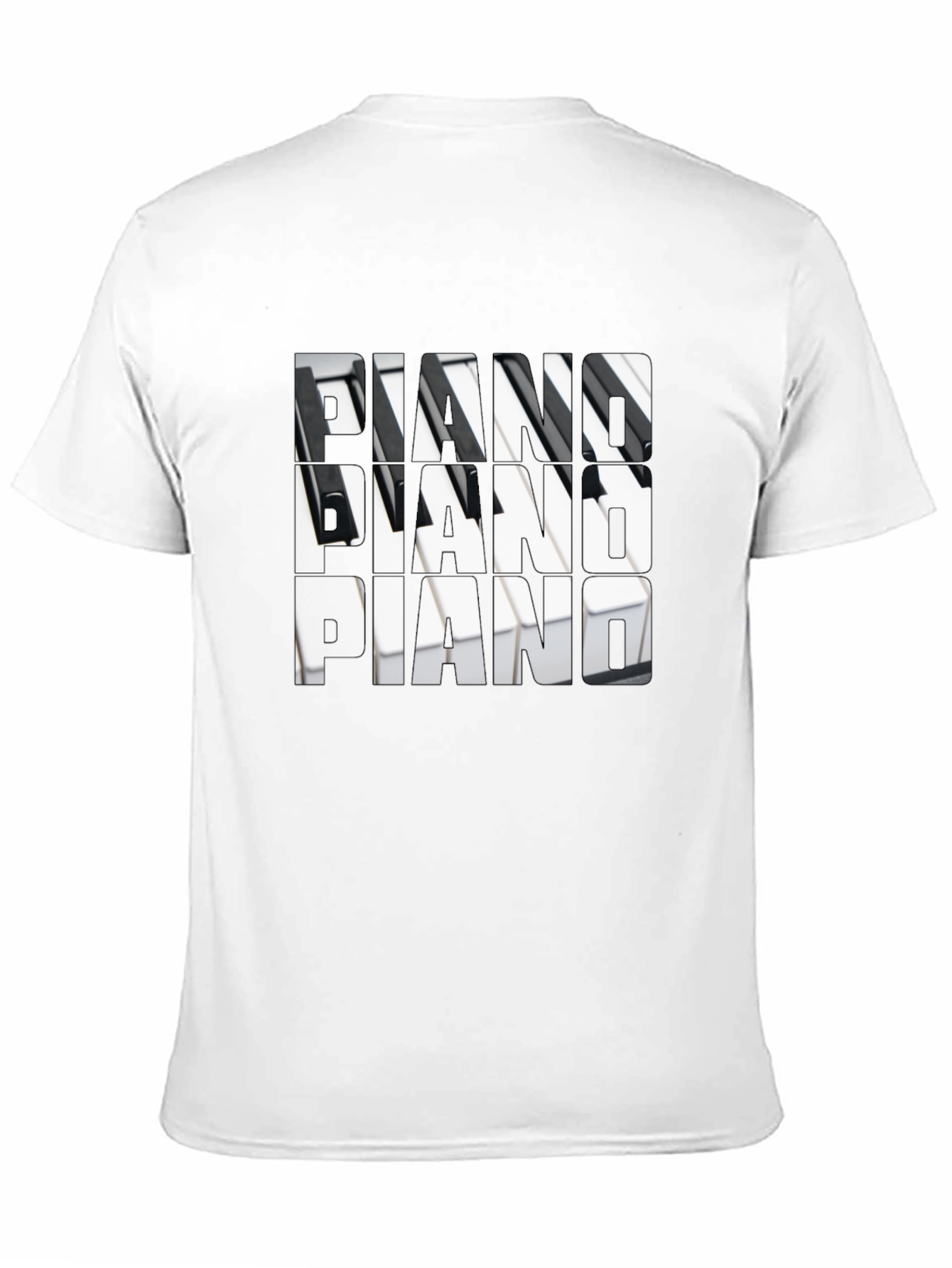 Piano Keys T-Shirt - Musical Notes Tee