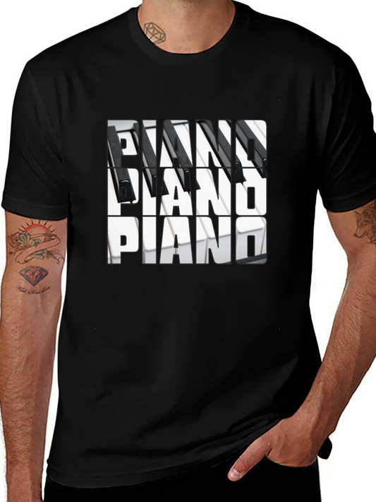 Piano Keys T-Shirt - Musical Notes Tee