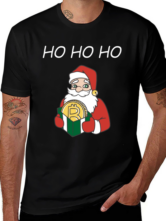 Bitcoin Santa T-Shirt - Ho Ho Ho Holiday Crypto Tee