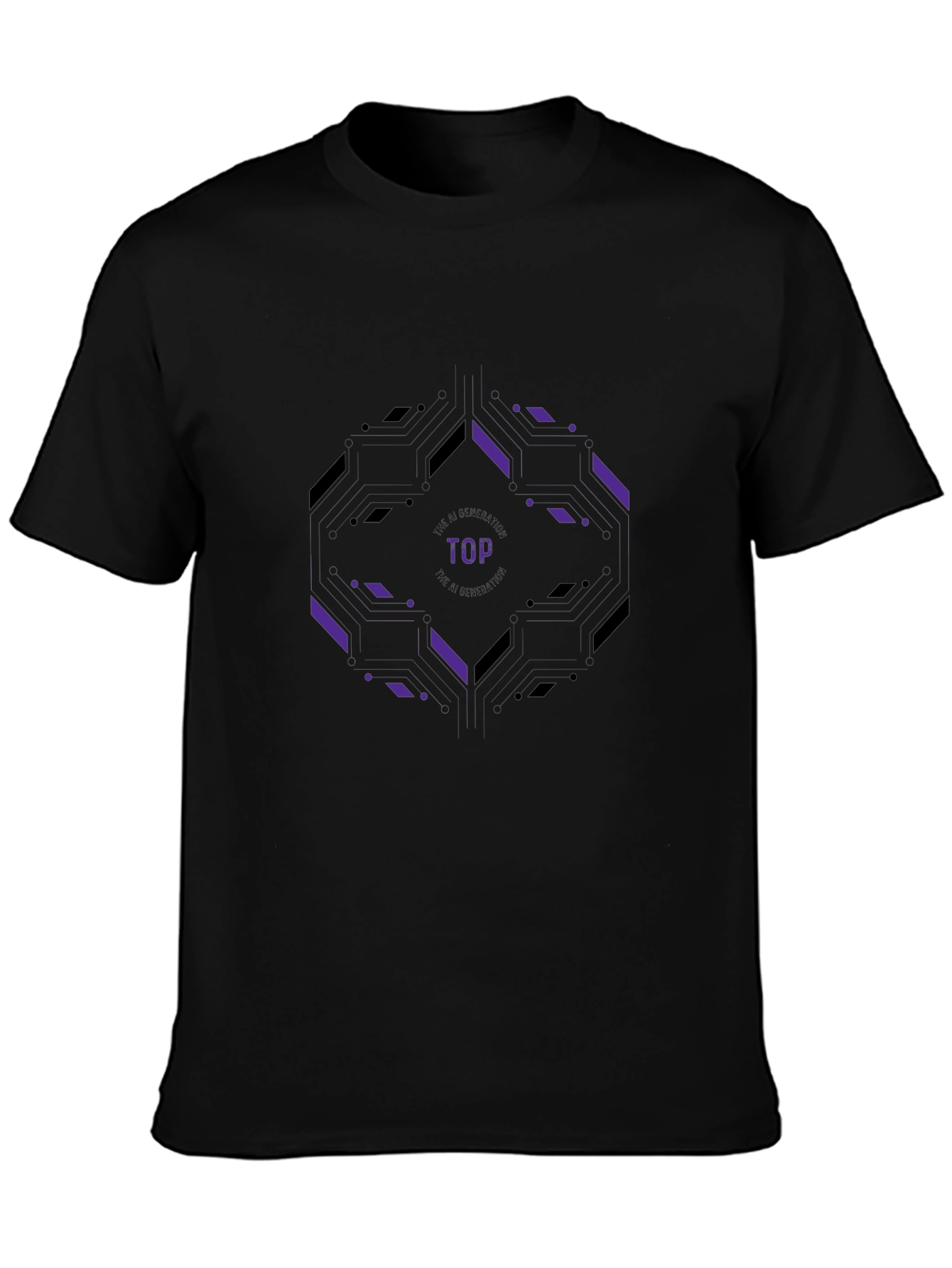 AI Generation Top T-Shirt - Modern Tech Style