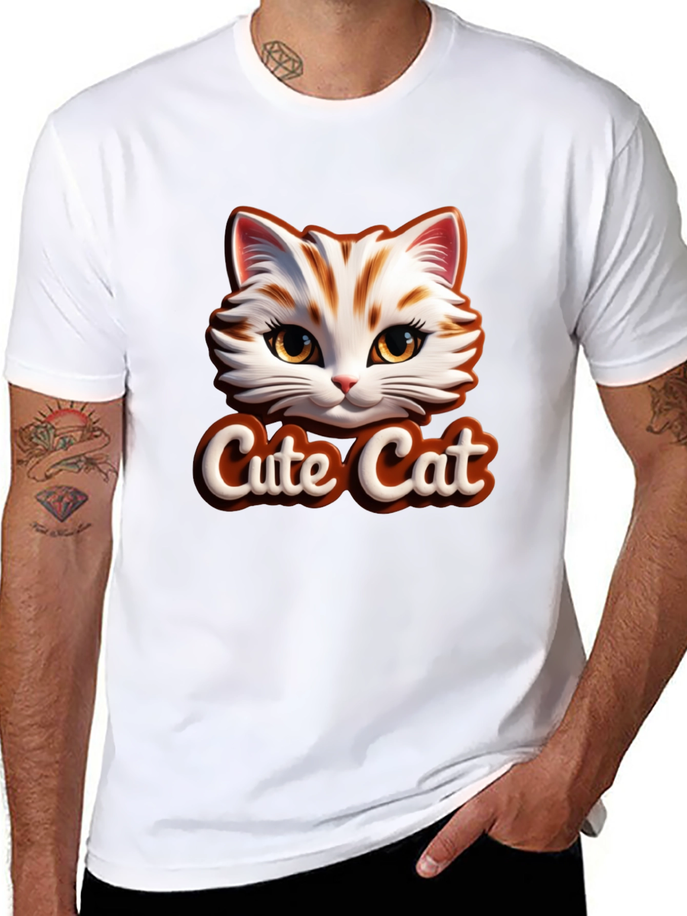 Cute Cat Graphic T-Shirt - Stylish & Comfortable