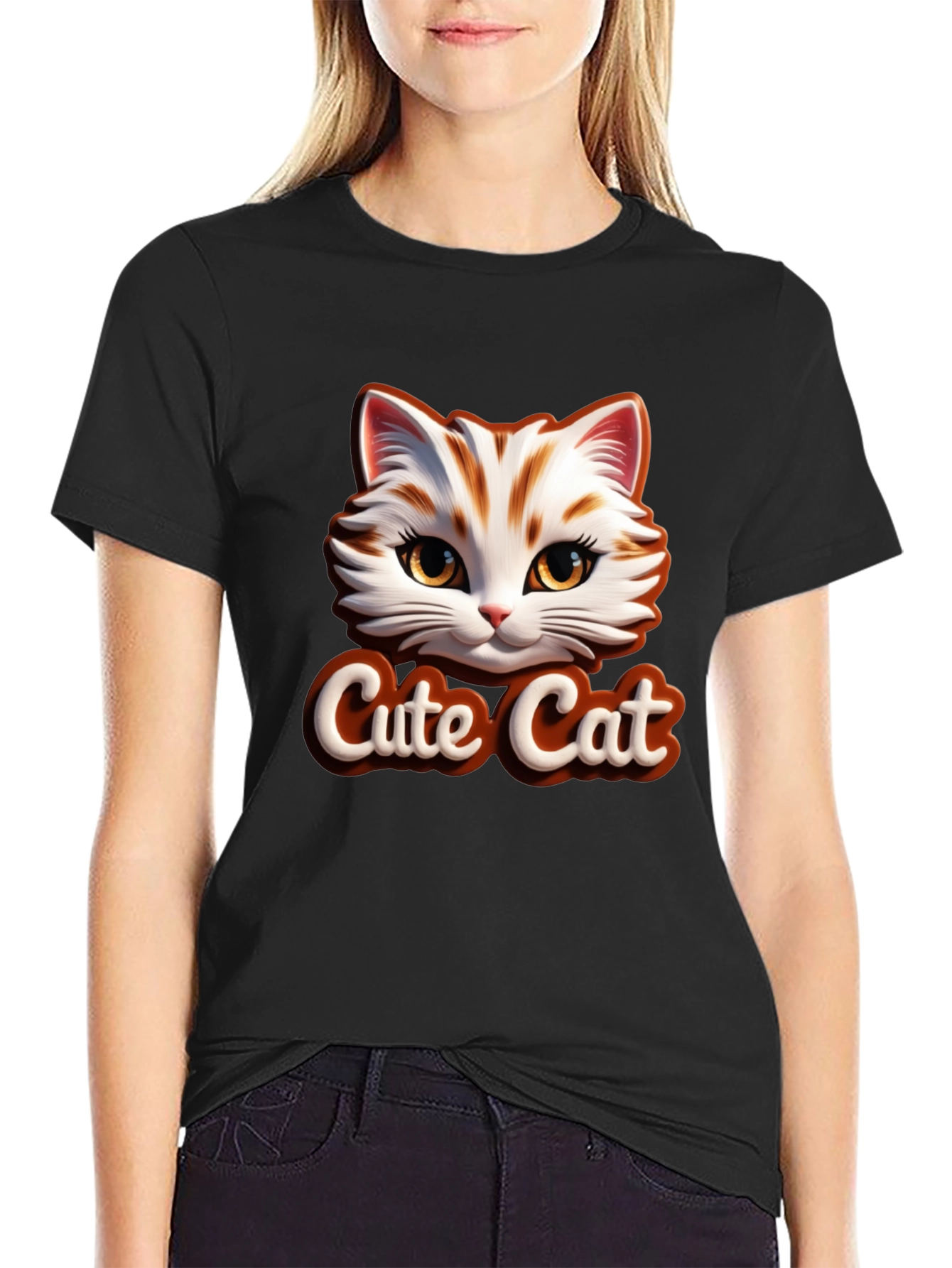 Cute Cat Graphic T-Shirt - Stylish & Comfortable