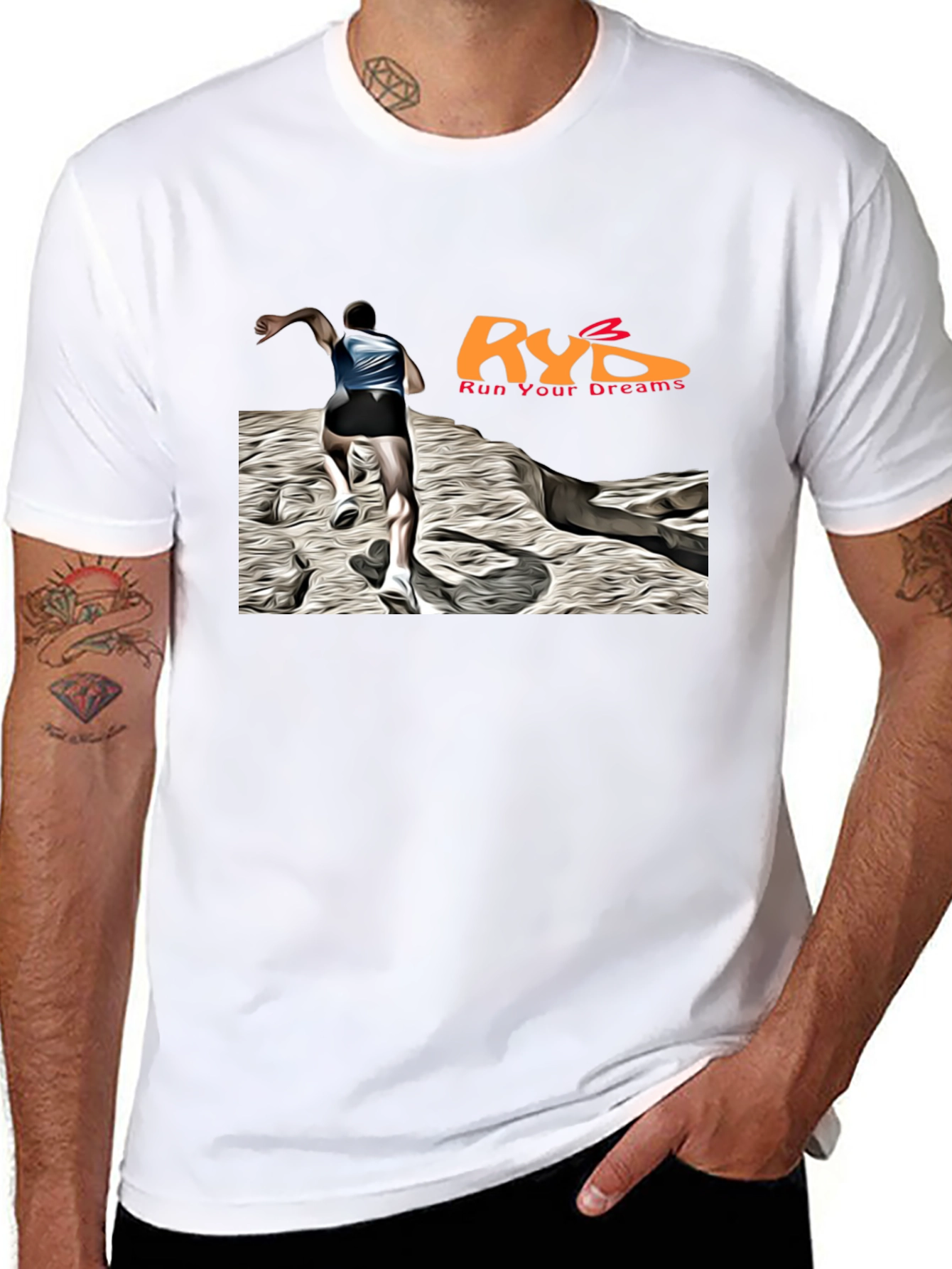 Run Your Dreams Black Graphic T-Shirt