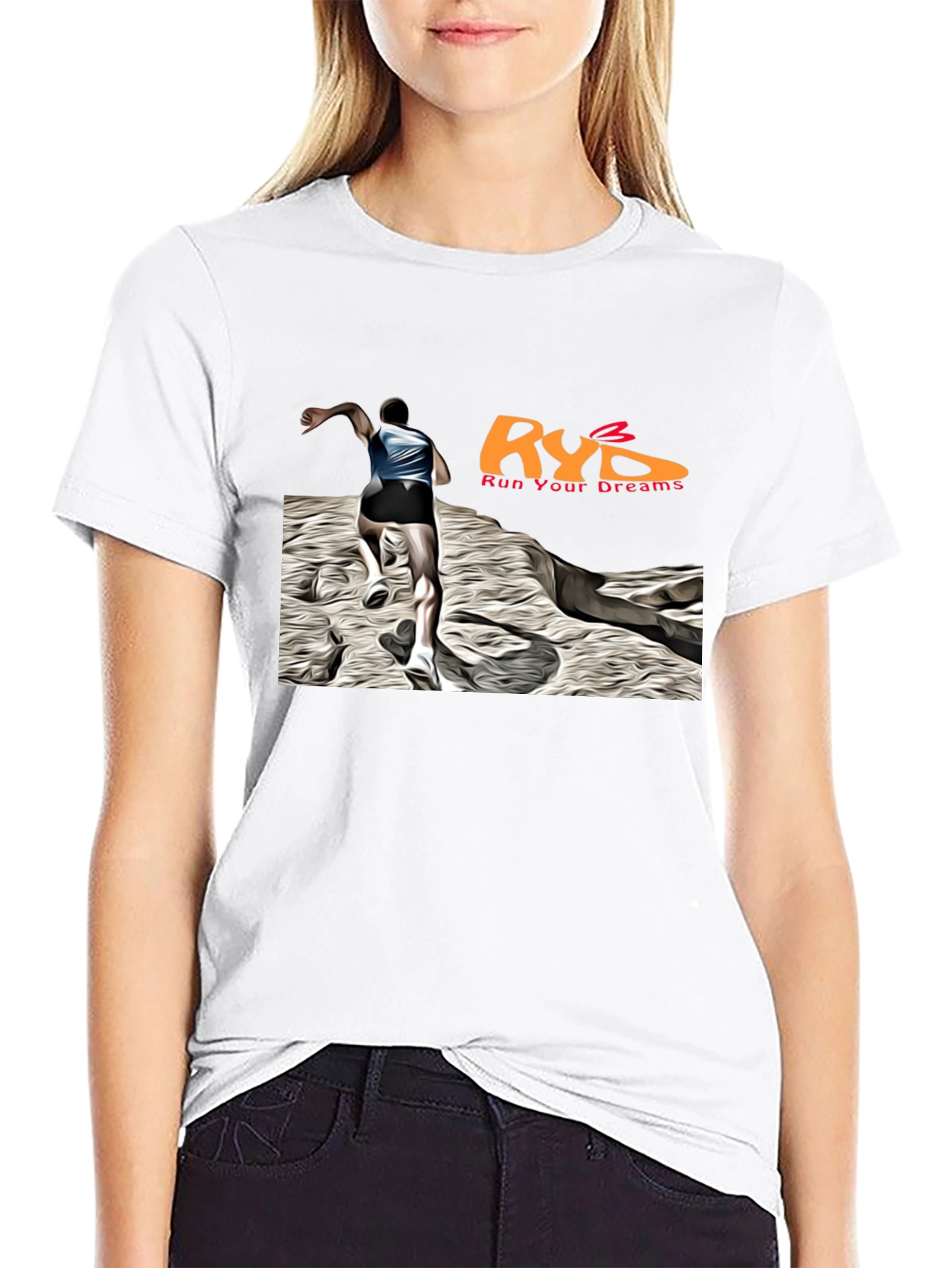 Run Your Dreams Black Graphic T-Shirt