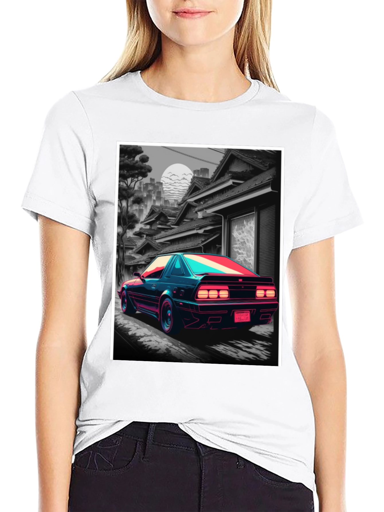 Retro Car T-Shirt - Synthwave Japanese Street Style