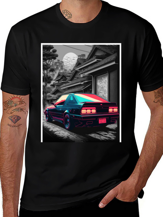 Retro Car T-Shirt - Synthwave Japanese Street Style
