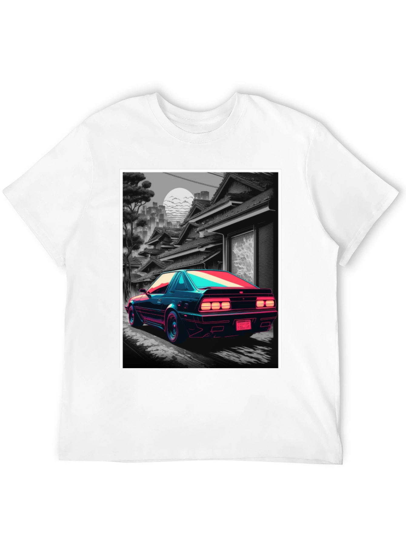 Retro Car T-Shirt - Synthwave Japanese Street Style
