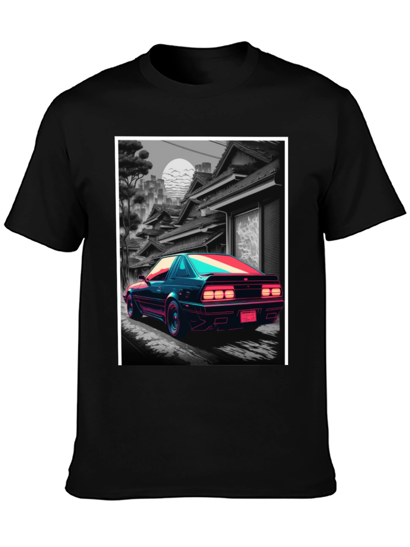 Retro Car T-Shirt - Synthwave Japanese Street Style