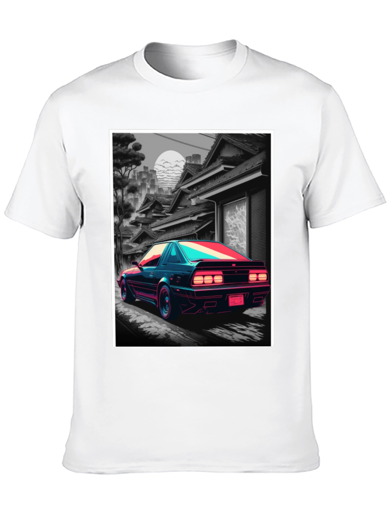 Retro Car T-Shirt - Synthwave Japanese Street Style