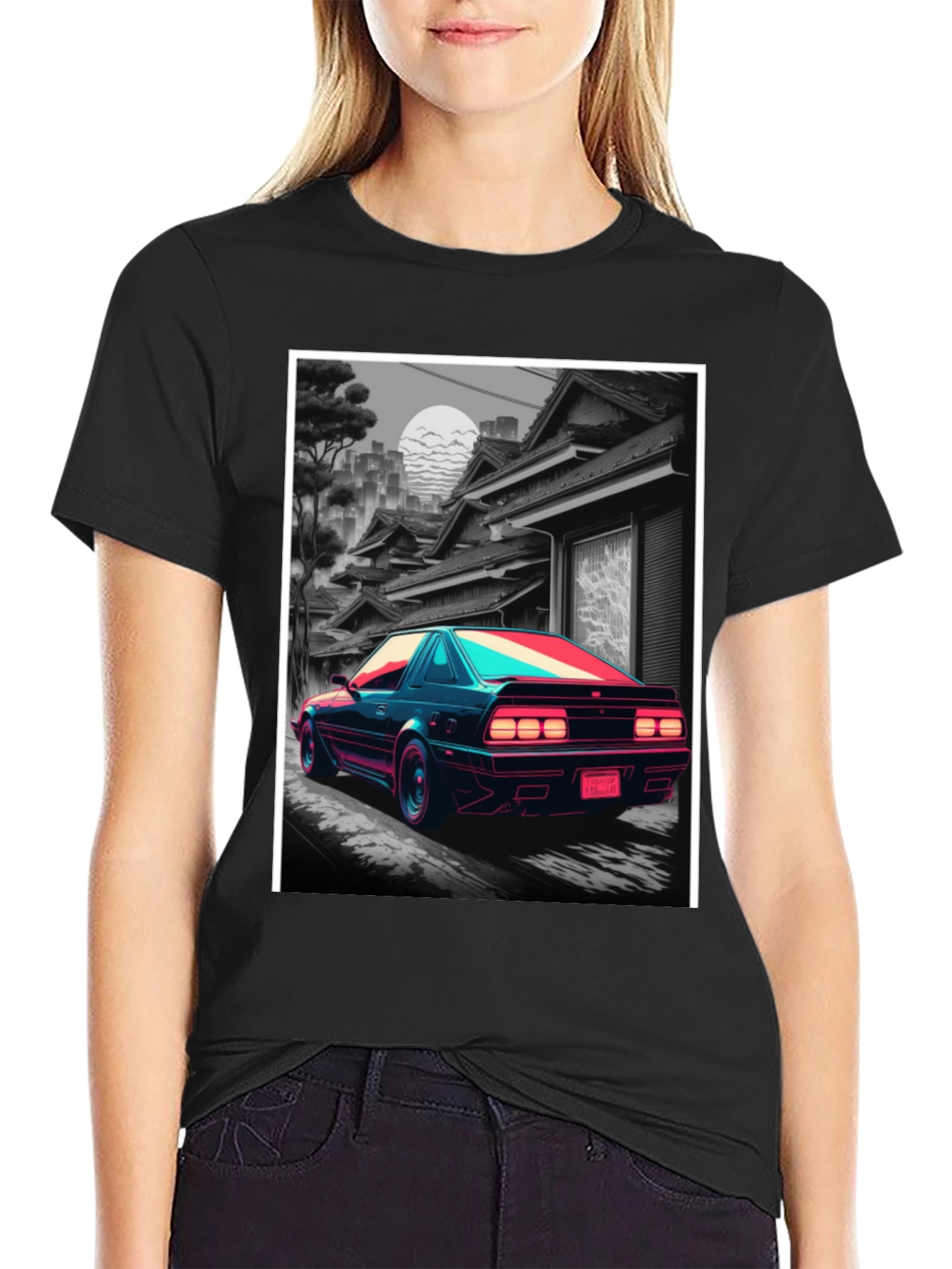 Retro Car T-Shirt - Synthwave Japanese Street Style