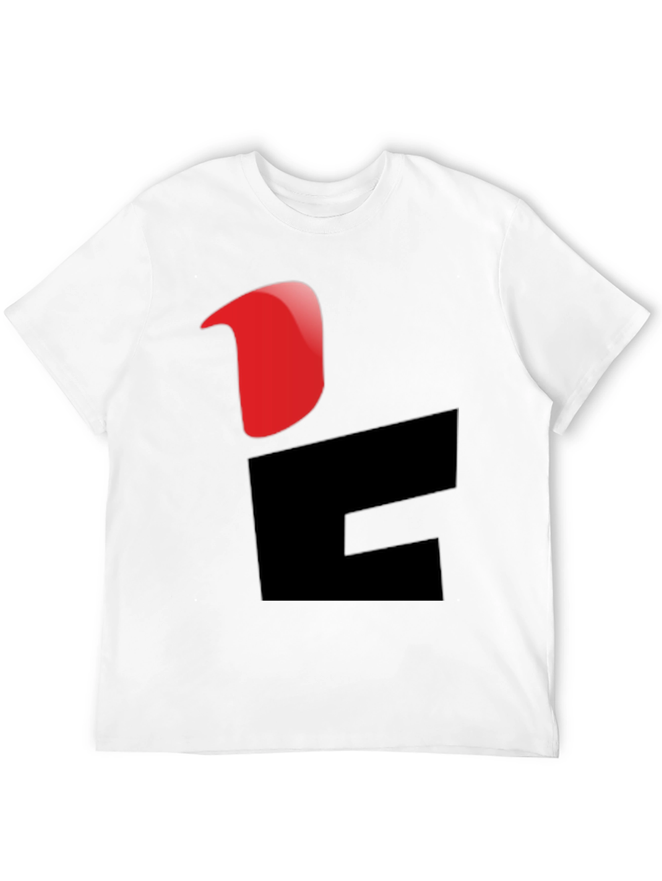 Modern Graphic Tee - Red & Black Design