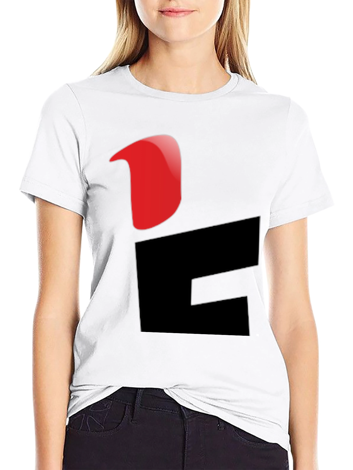 Modern Graphic Tee - Red & Black Design