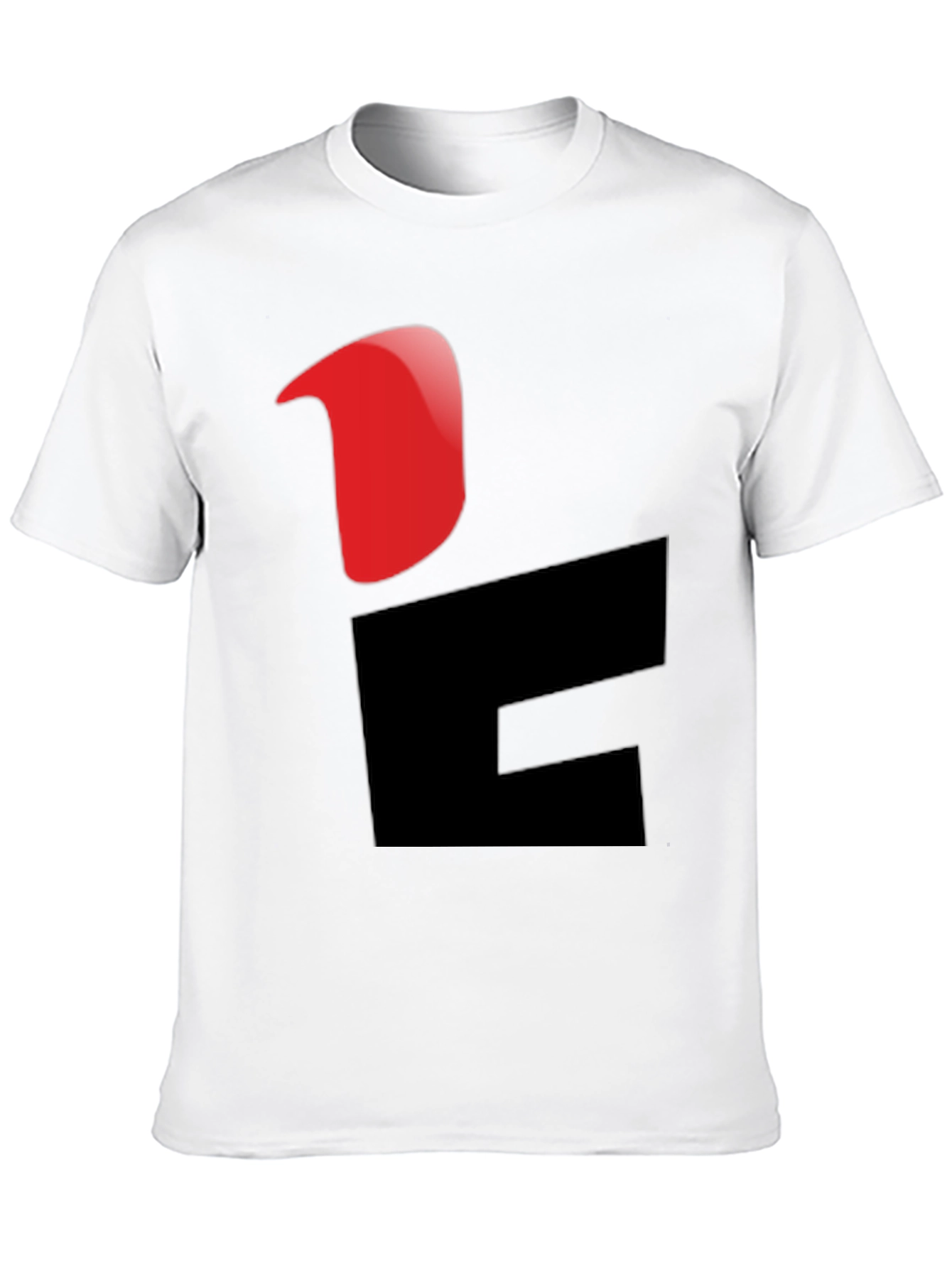 Modern Graphic Tee - Red & Black Design