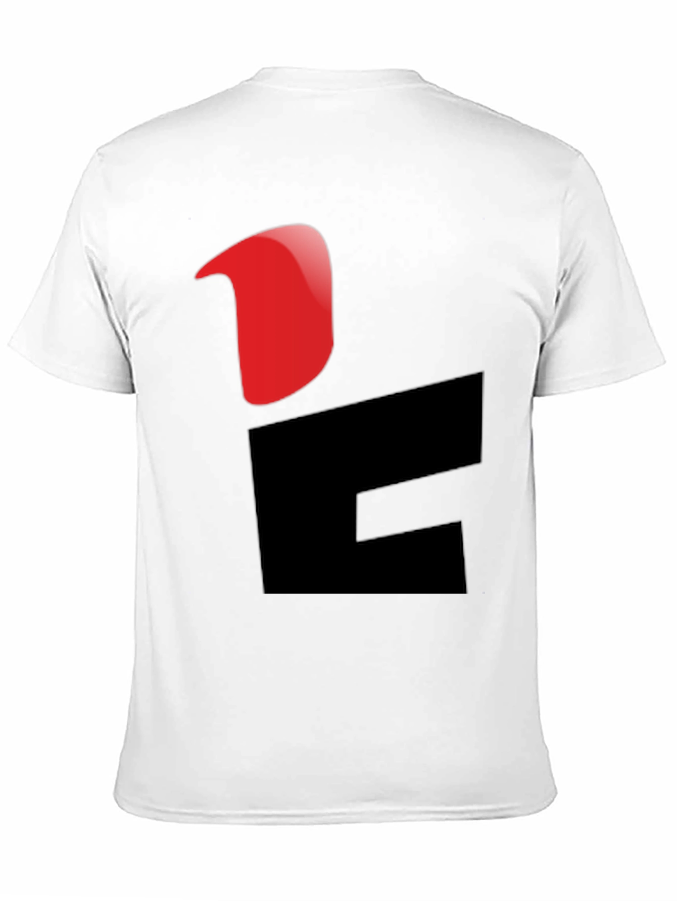 Modern Graphic Tee - Red & Black Design